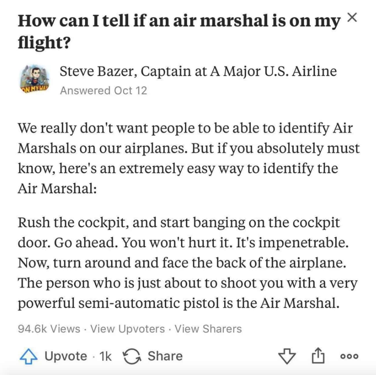 How To Spot A U.S. Air Marshall On A Plane