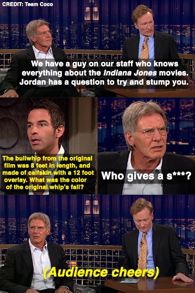 Harrison Was Asked An 'Indiana Jones' Trivia Question