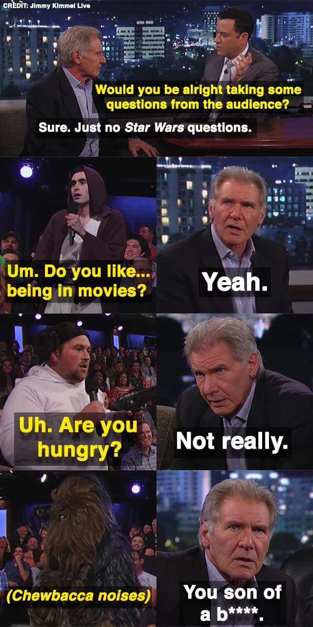 Harrison Gets Asked Some Non-'Star Wars' Related Questions