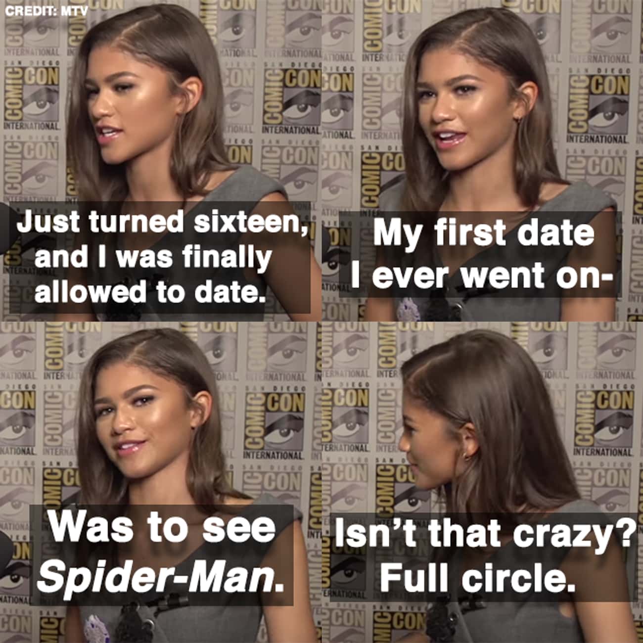 Zendaya's First Ever Date Was To See 'Spider-Man'