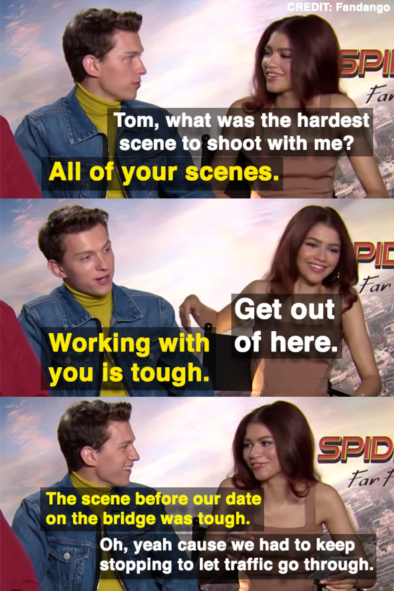 Tom Discussed Working With Zendaya