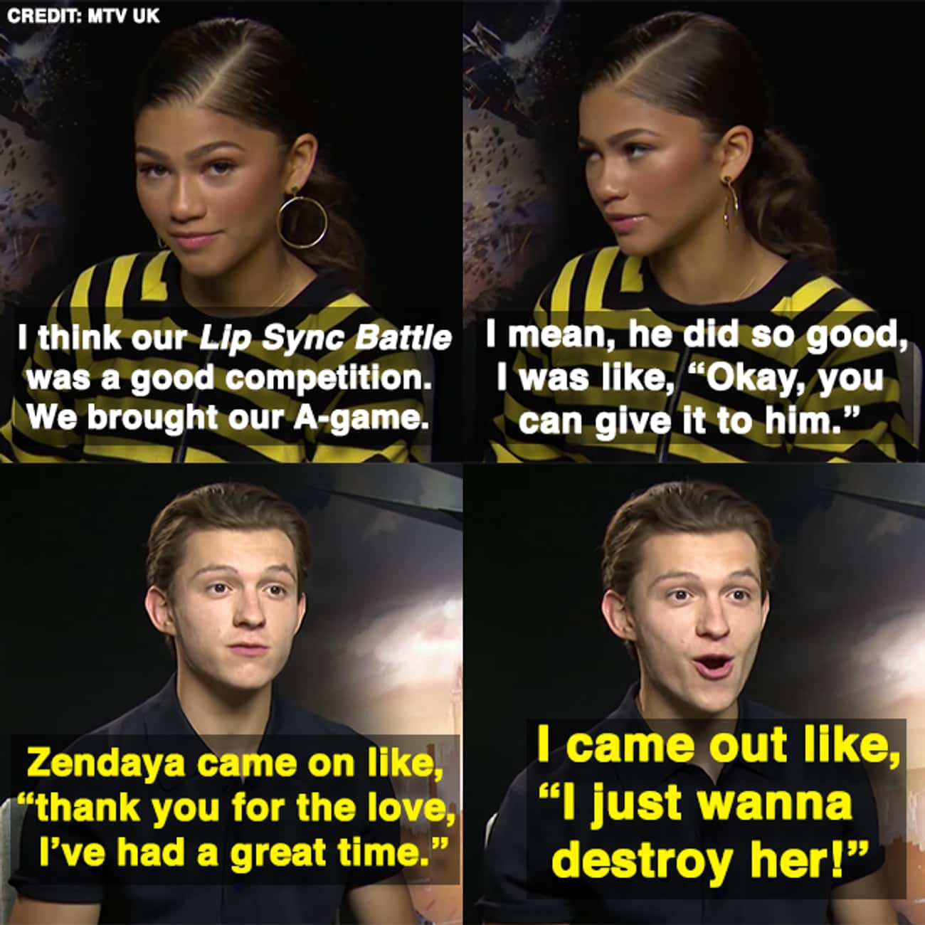 Zendaya And Tom Holland Talked About Their Lip Sync Battle