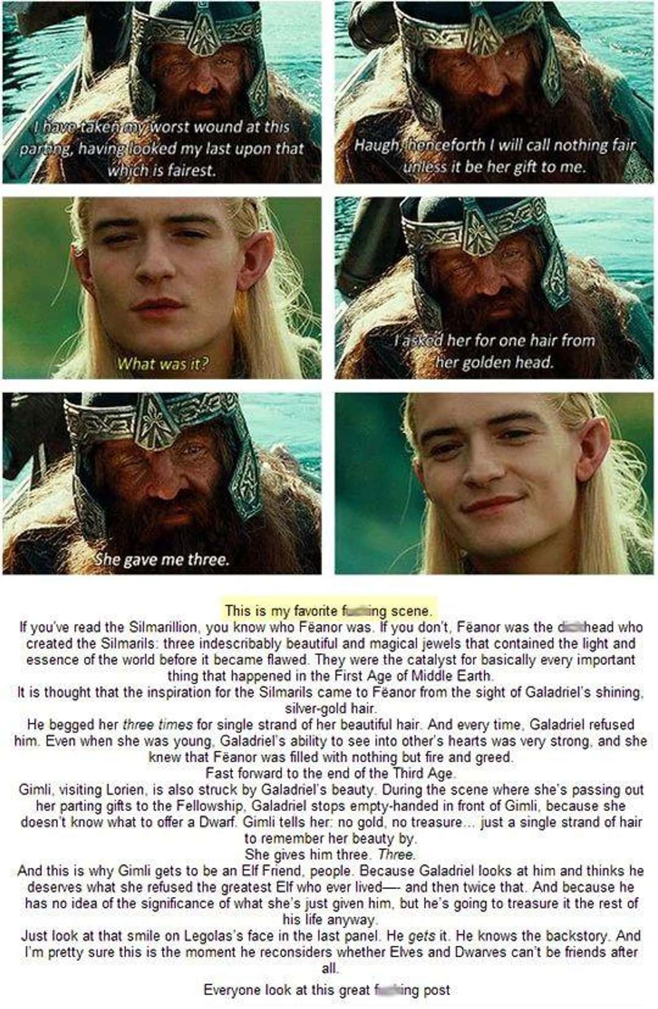 Gimli's Gift From Galadriel Means More To Legolas Than Gimli Realizes