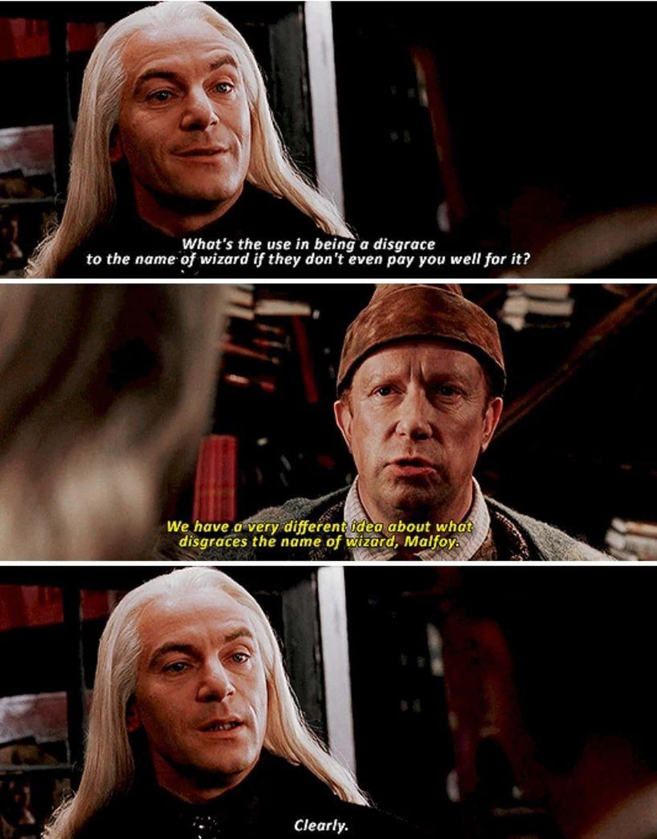 Arthur Weasley Attacks Lucius Malfoy In Diagon Alley