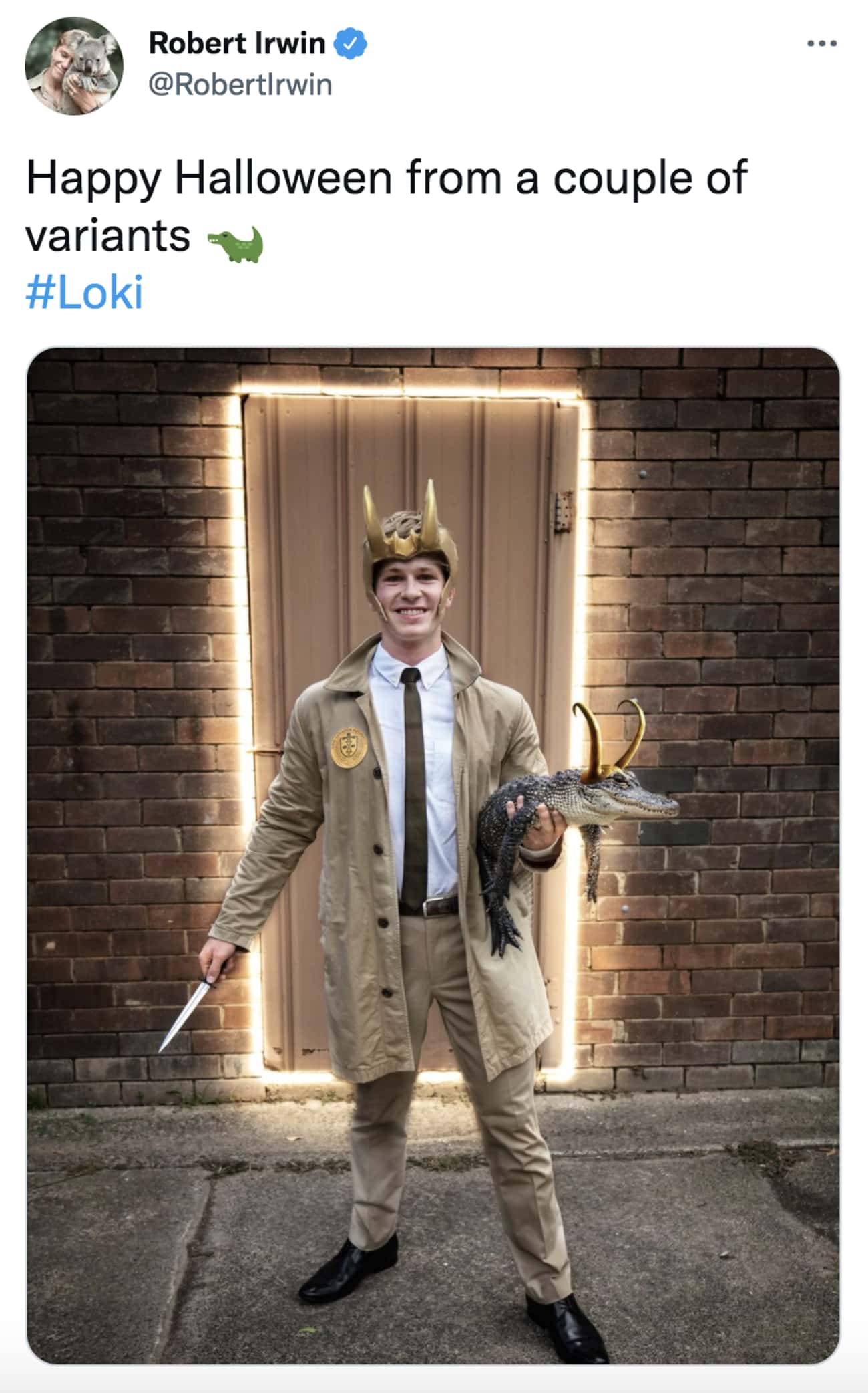 Robert Irwin Nails His 'Loki' Halloween Costume