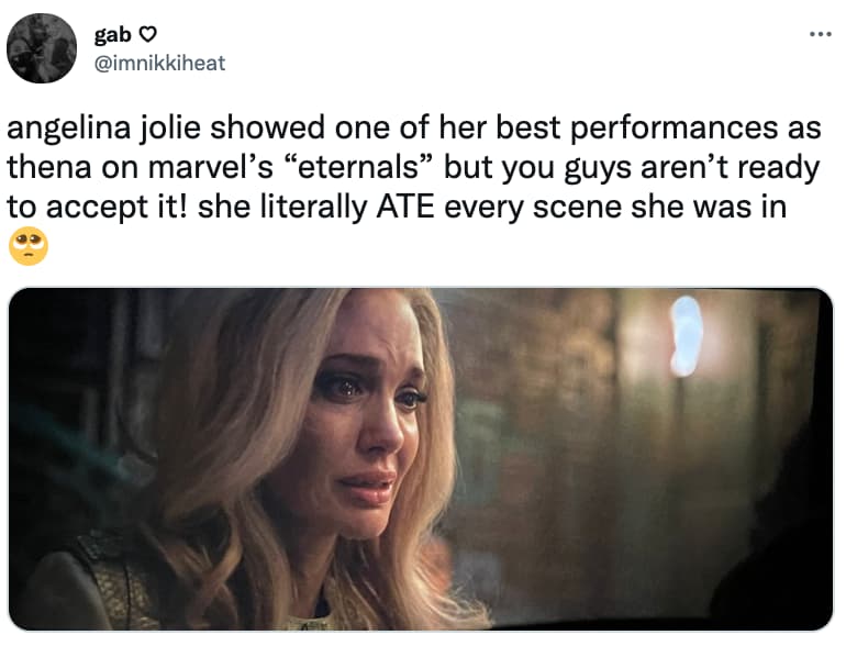 Angelina Jolie in Eternals as Thena