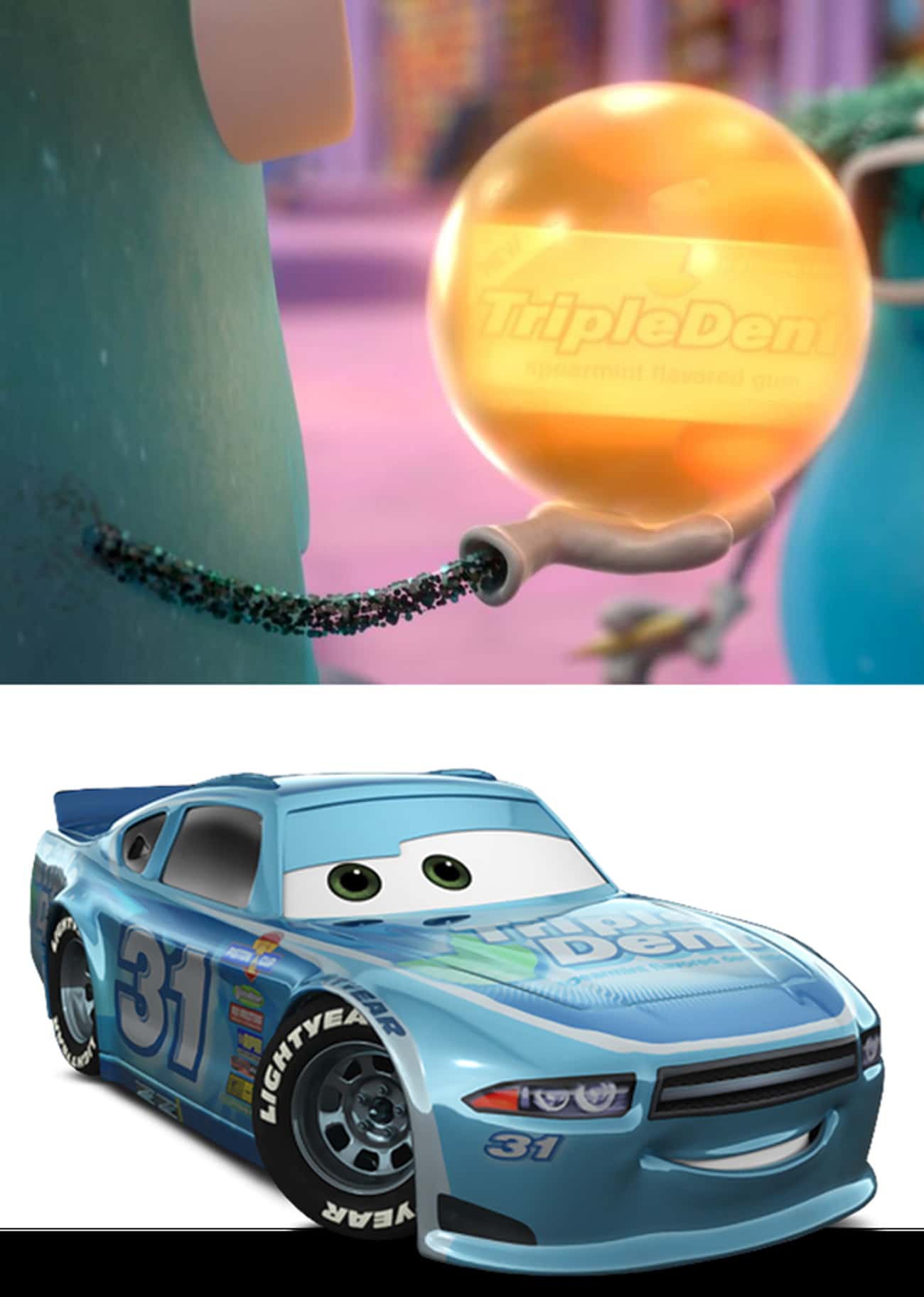 A Racer In 'Cars 3' Is Sponsored By An 'Inside Out' Brand