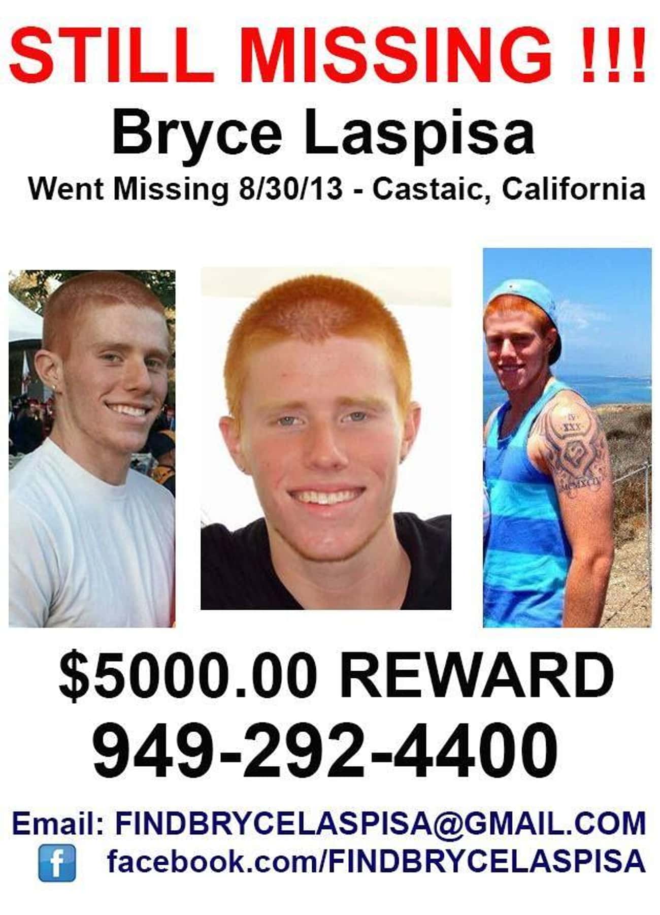 On August 28, 2013, College Student Bryce Laspisa Told His Mother He Had 'A Lot To Talk To Her About' And Began Driving Home 