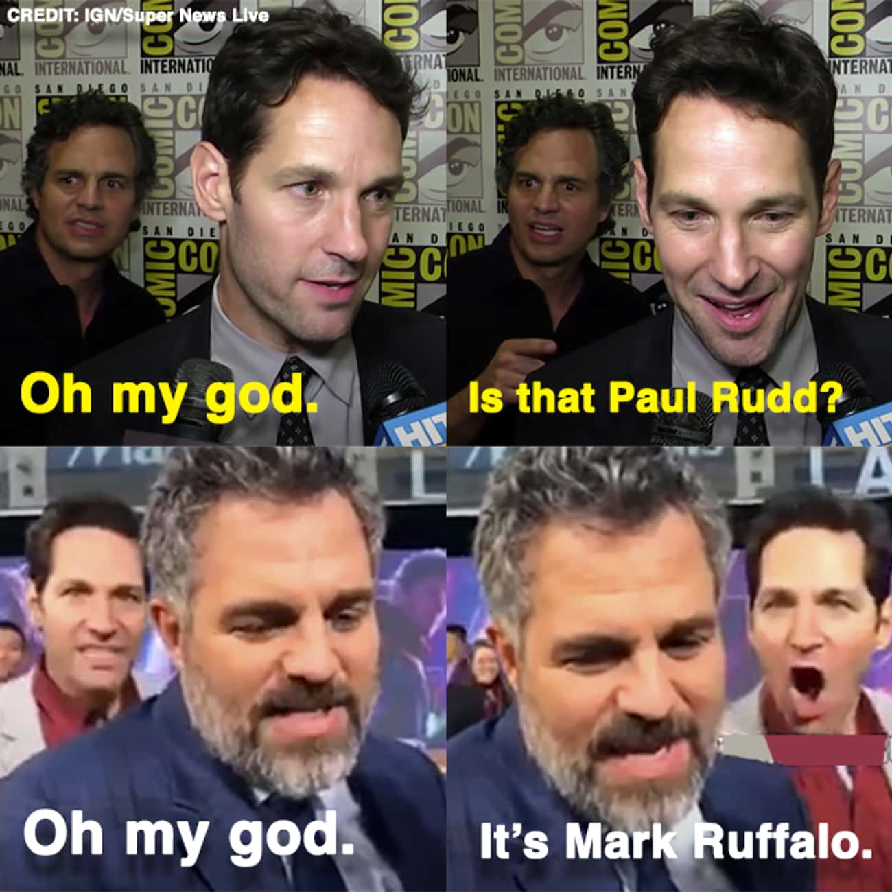 When Paul Rudd And Mark Ruffalo Freaked Out Over Each Other