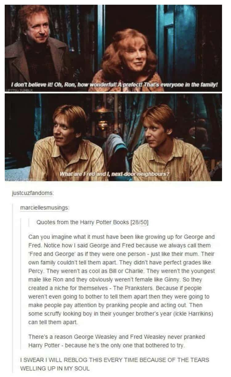 fred and george weasley sad quotes