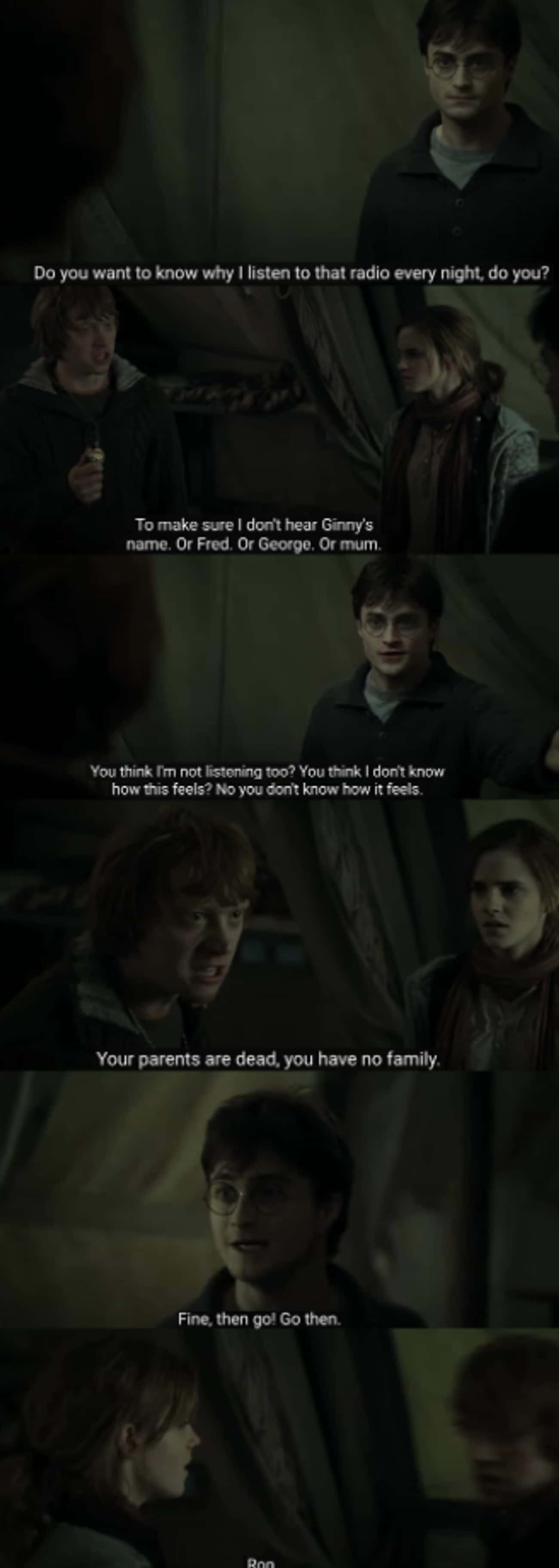 Ron Leaving Hermione Nearly Broke Her