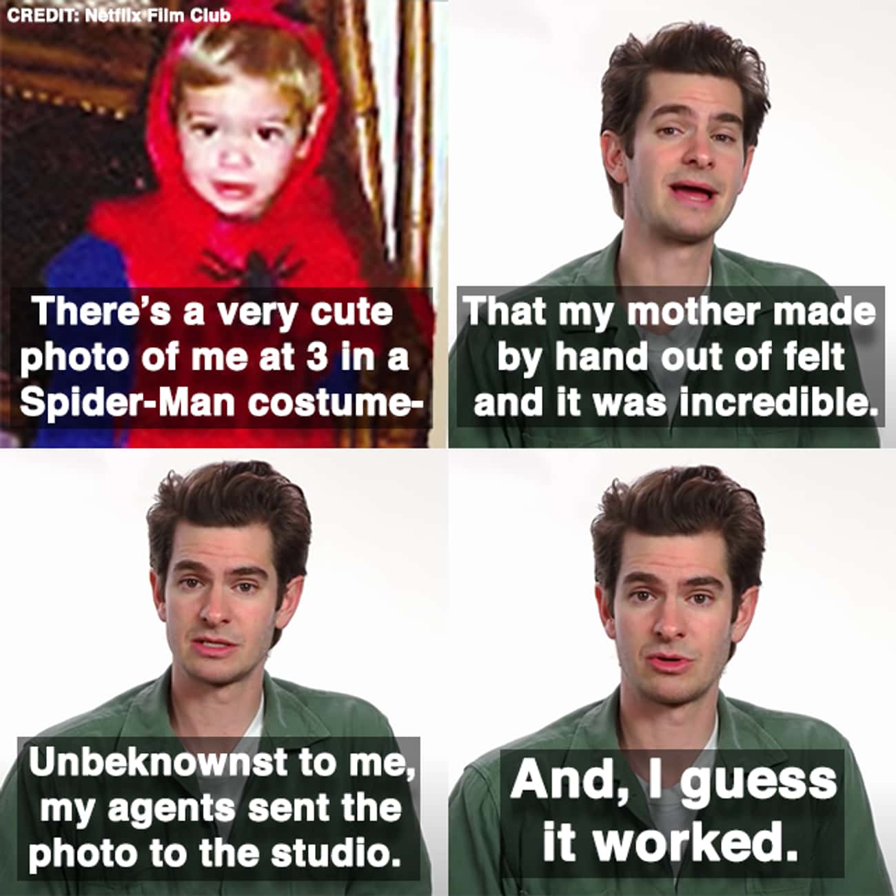 When Andrew Garfield Showed Off His First Spider-Man Costume