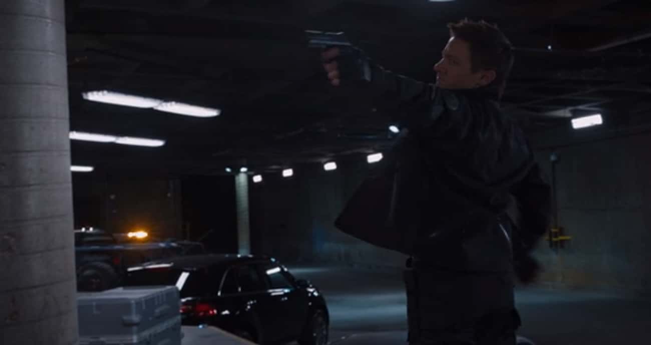 Hawkeye Fires A Gun Like An Arrow In 'The Avengers'