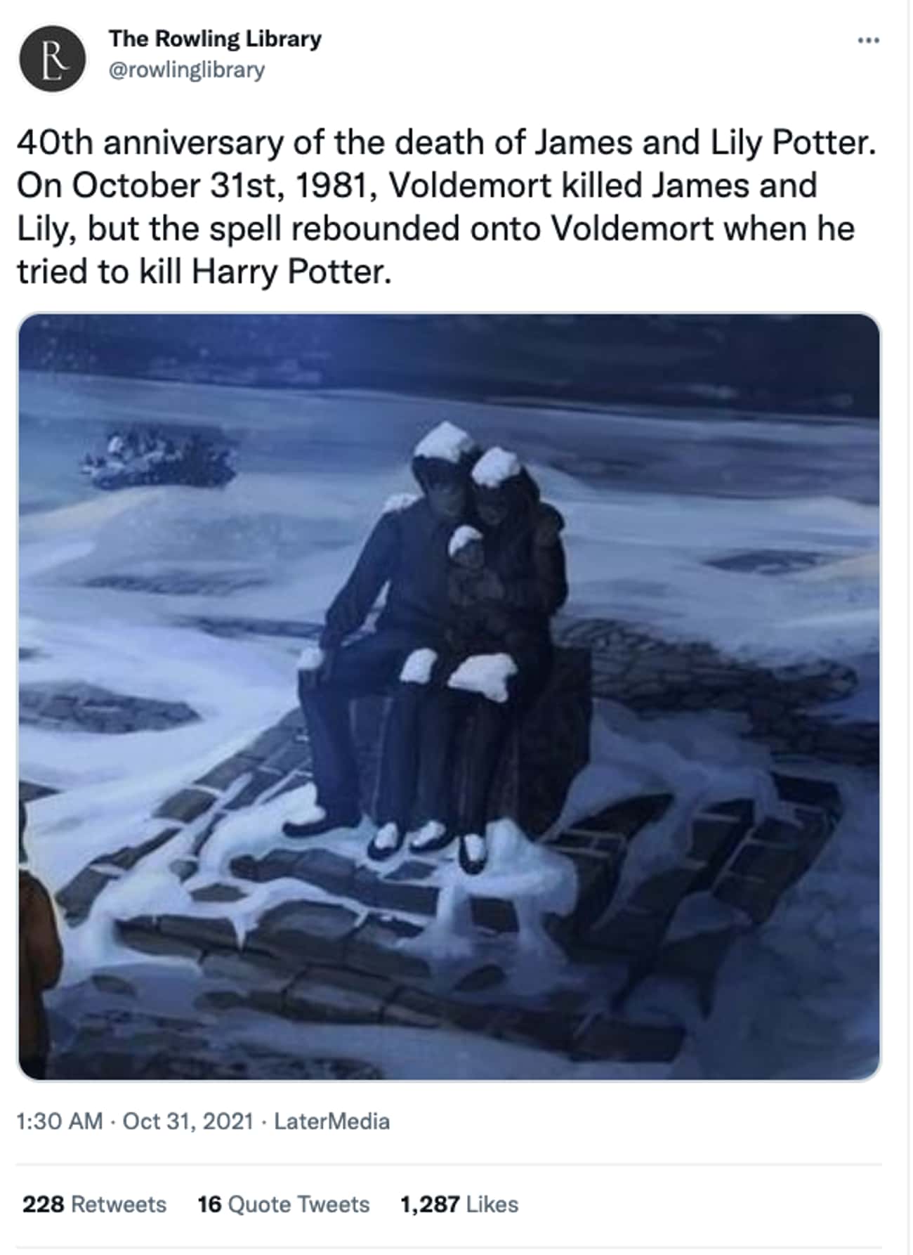 It’s Been 40 Years Since Voldemort Killed Harry’s Parents 