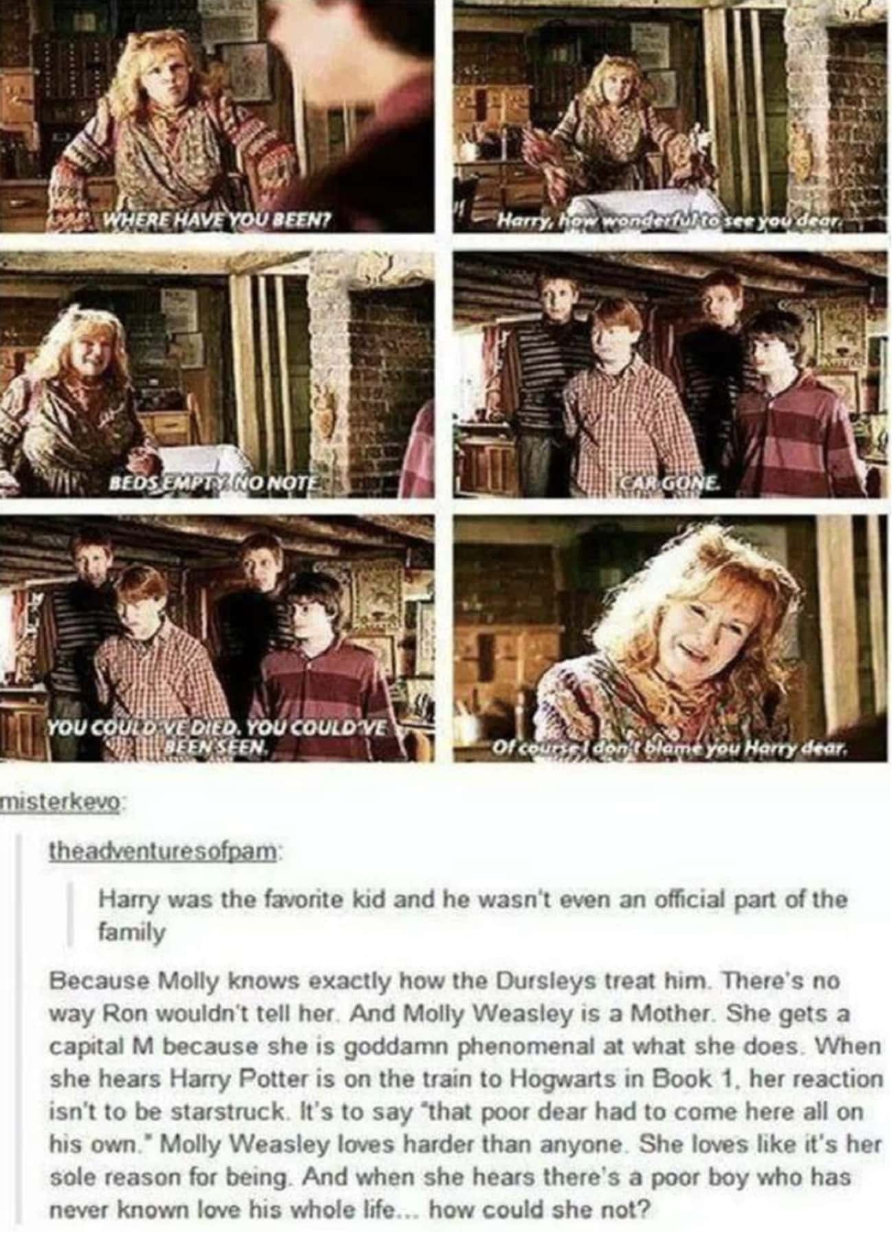 Molly Knew Exactly How The Dursleys Treated Harry