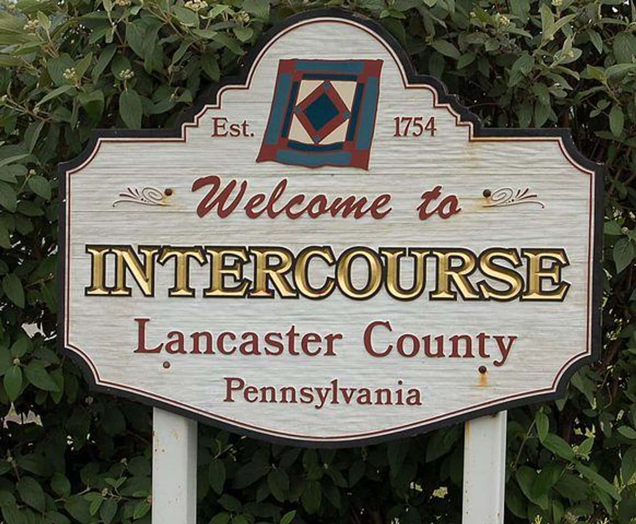 Pennsylvania Has Cities Named Intercourse, Climax, Paradise, And Blue Ball - Among Others