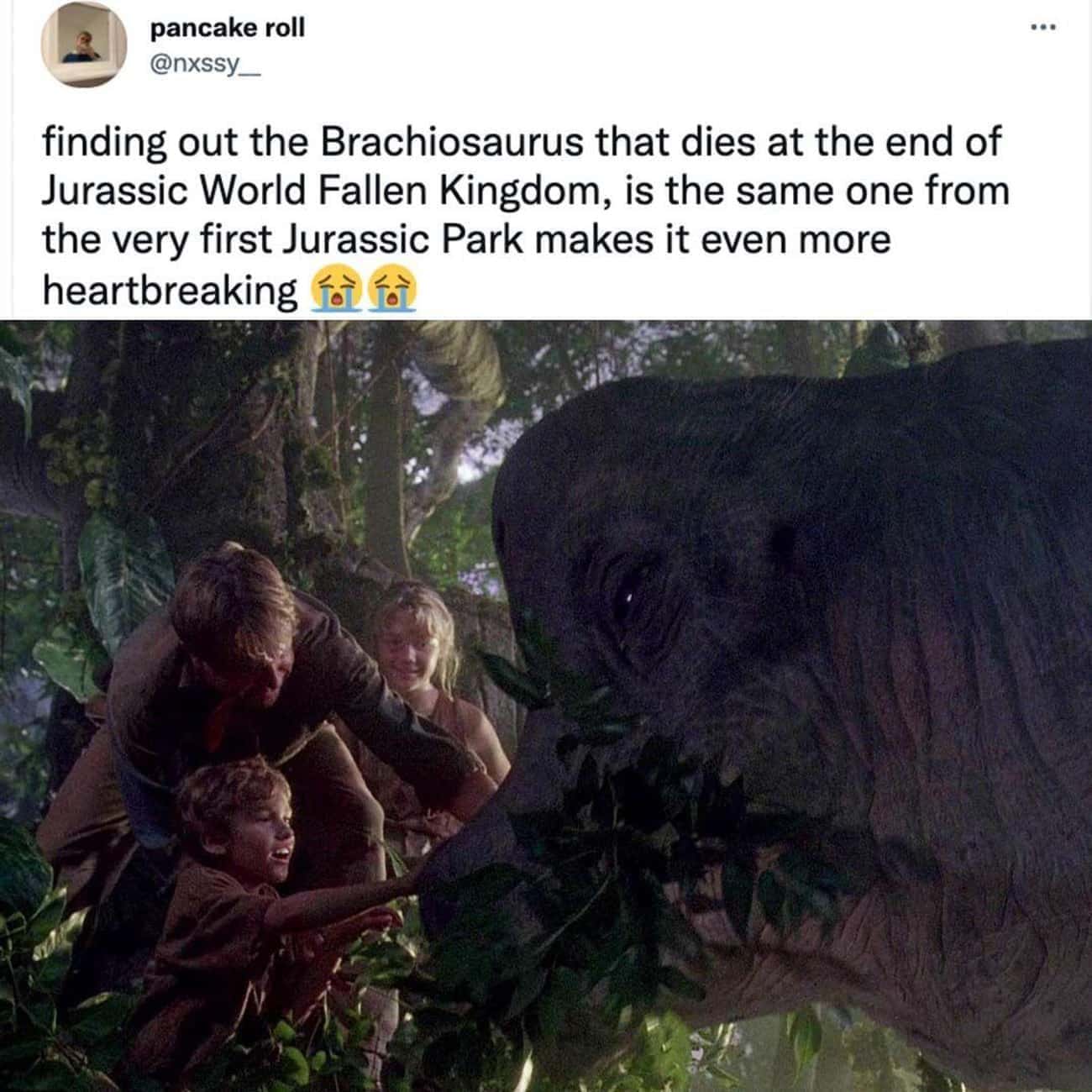 The Brachiosaurus That Dies At The End Of ‘Fallen Kingdom’ Was The Same One From ‘Jurassic Park’