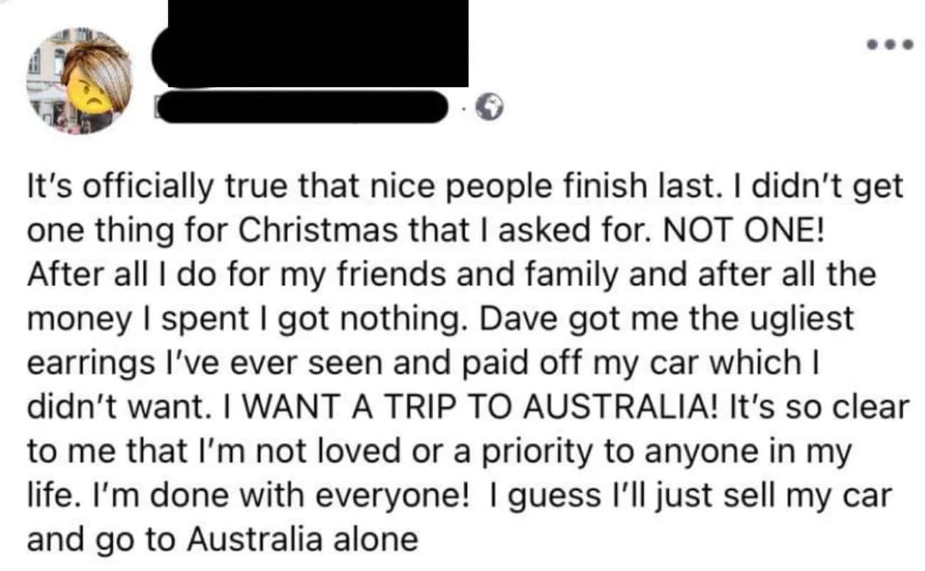 She Wants A Trip To Australia
