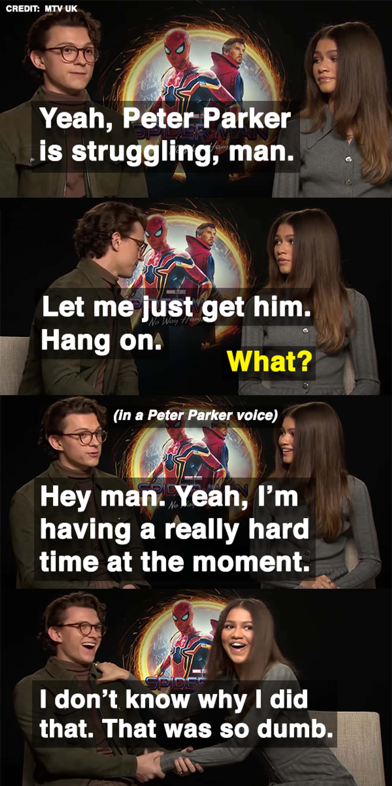 When Tom Holland Tried To Slip Into His Peter Parker