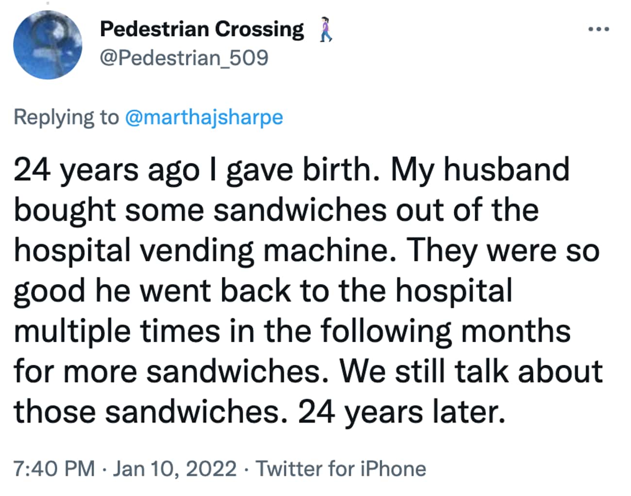 Vending Machine Sandwich After Giving Birth