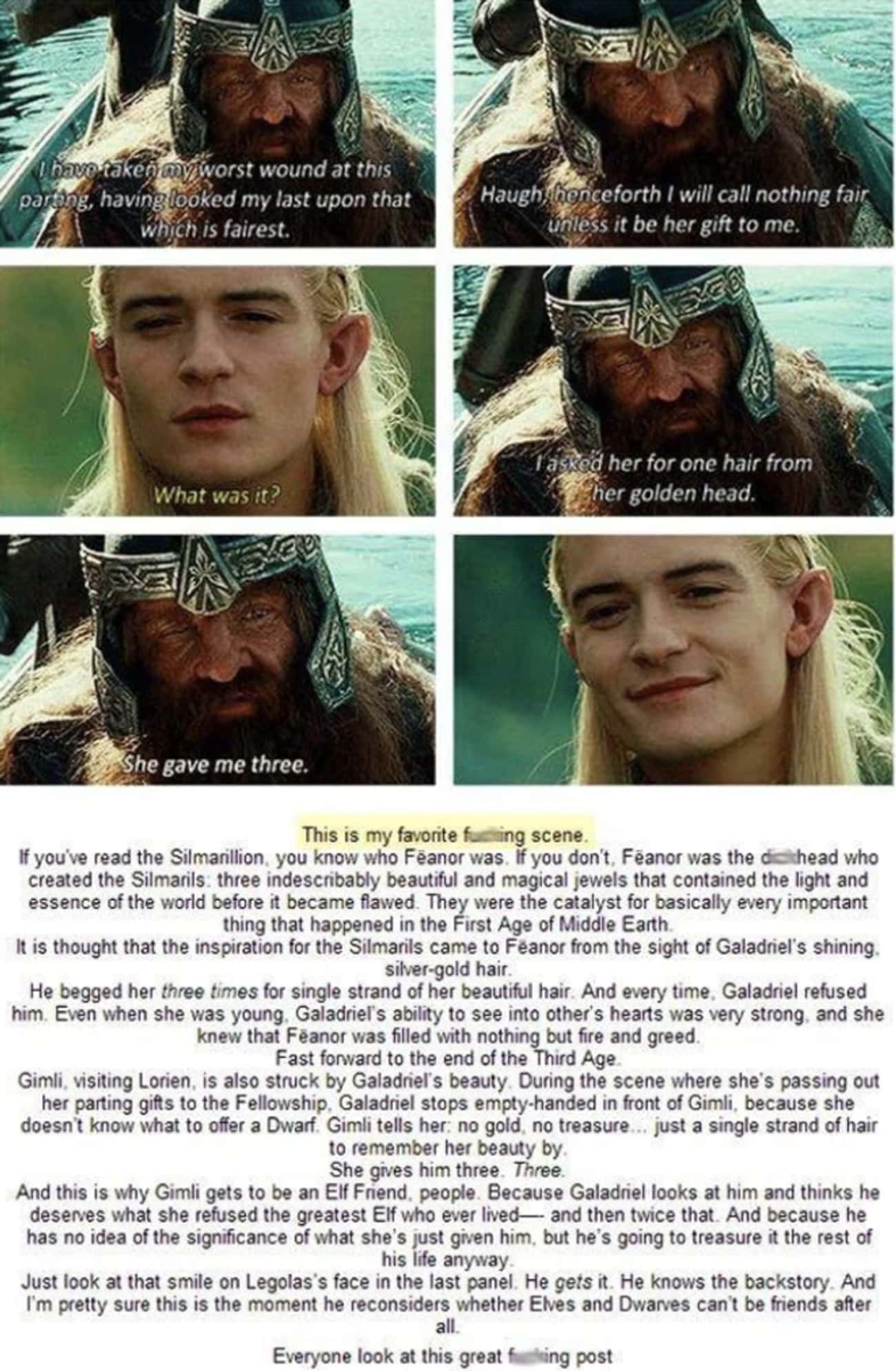 Gimli's Gift From Galadriel Is Incredibly Meaningful