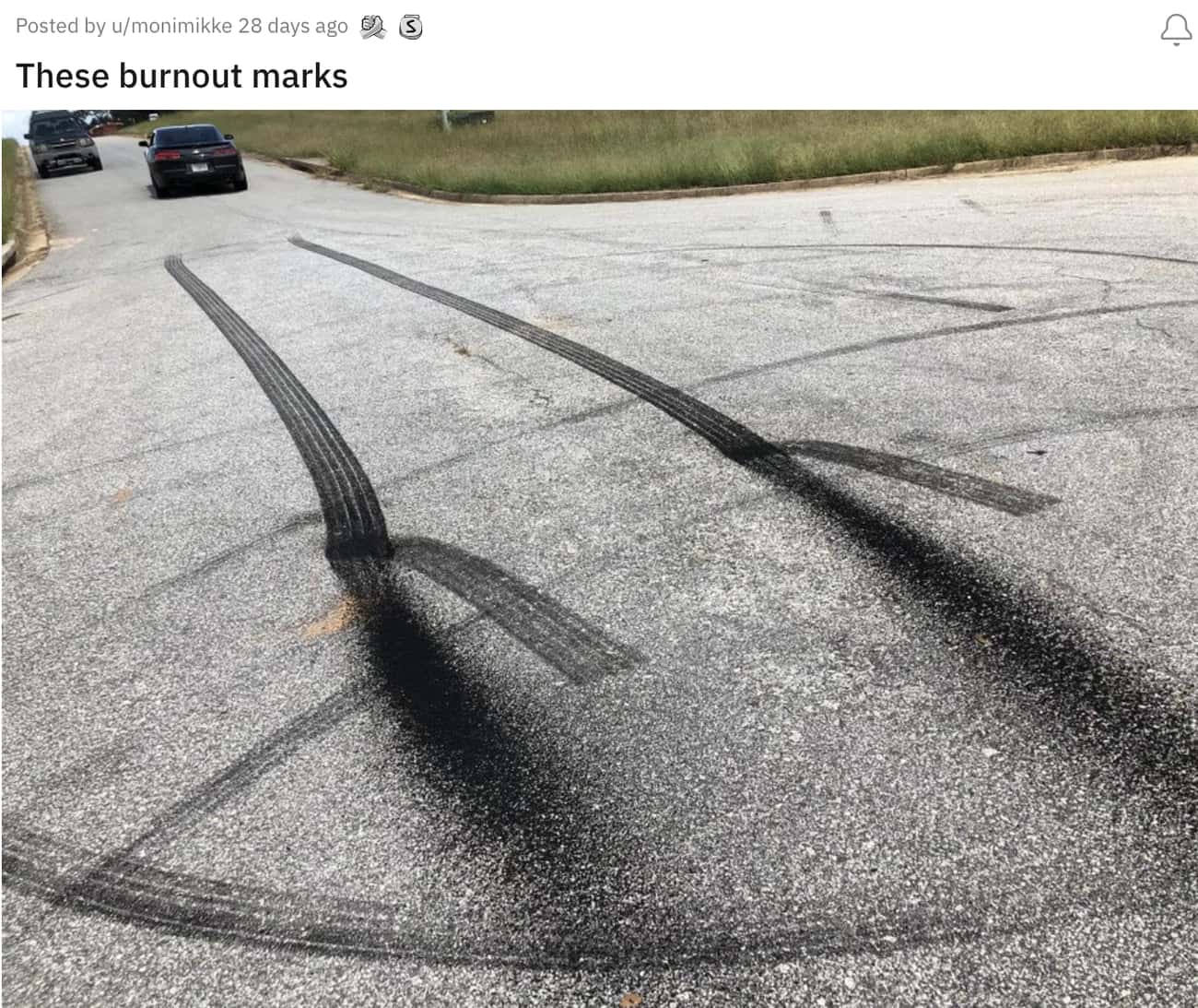 The Burnout Marks Give A 3D Illusion