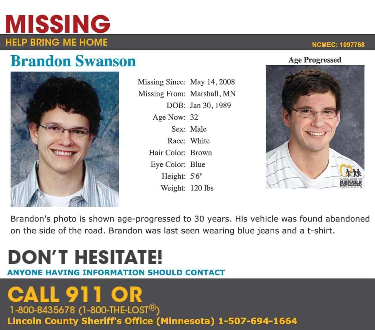 Brandon Swanson Was On The Phone With His Parents When He Seemingly Vanished Into Thin Air 