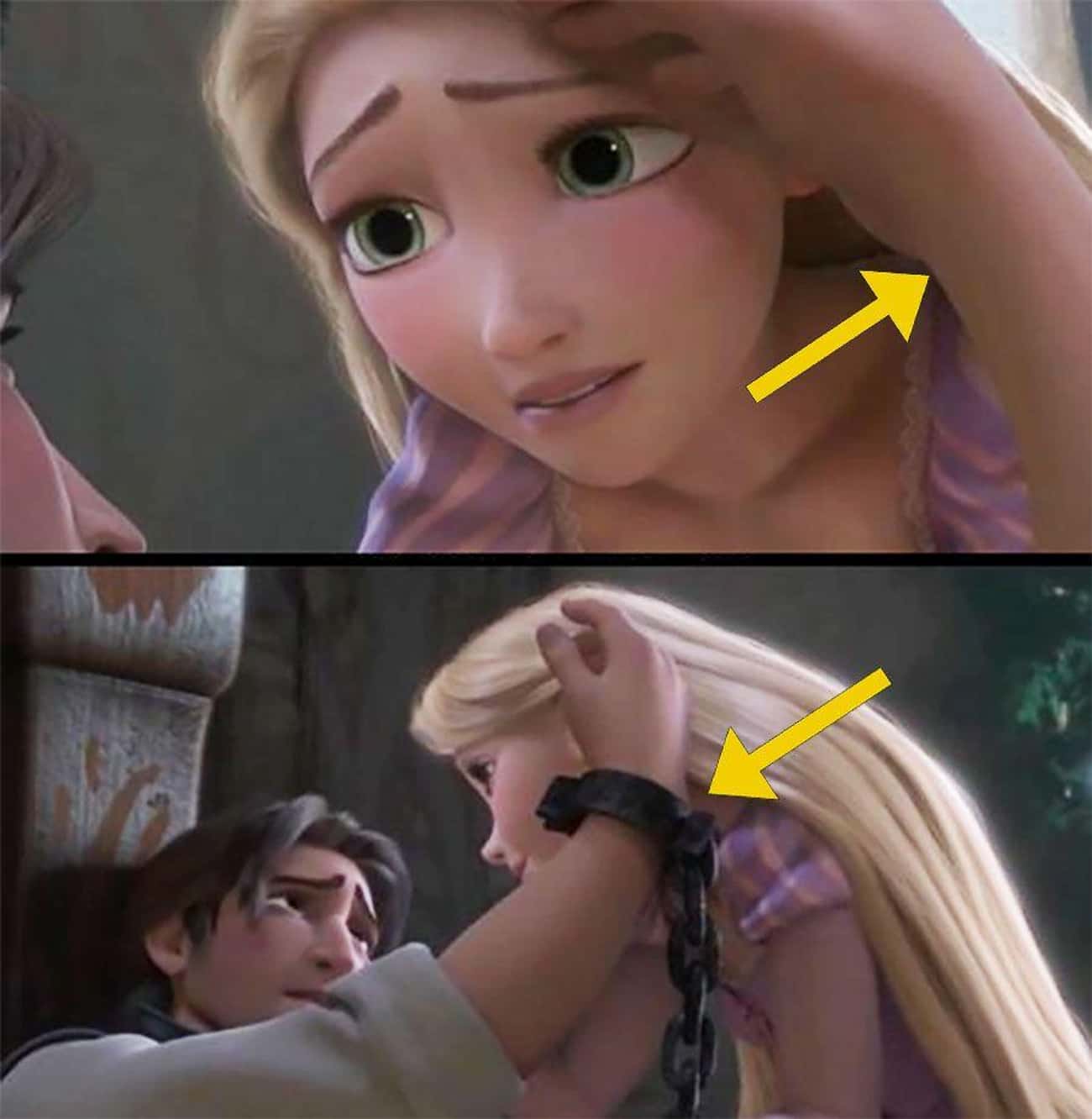 Flynn's Shackle Disappears For A Moment In 'Tangled'