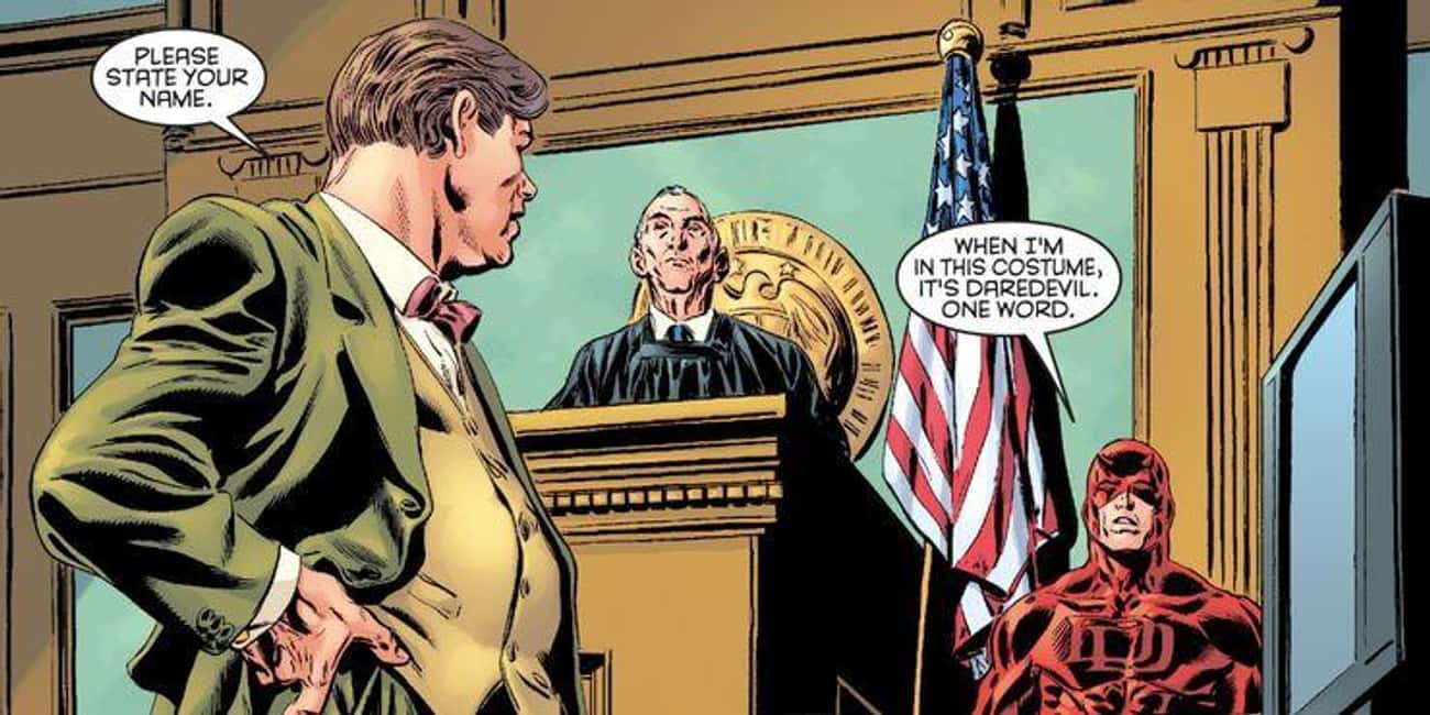 Matt Murdock Established A Legal Precedent That Superheroes Could Be Tried As Their Masked Identity, Instead Of Their Secret One