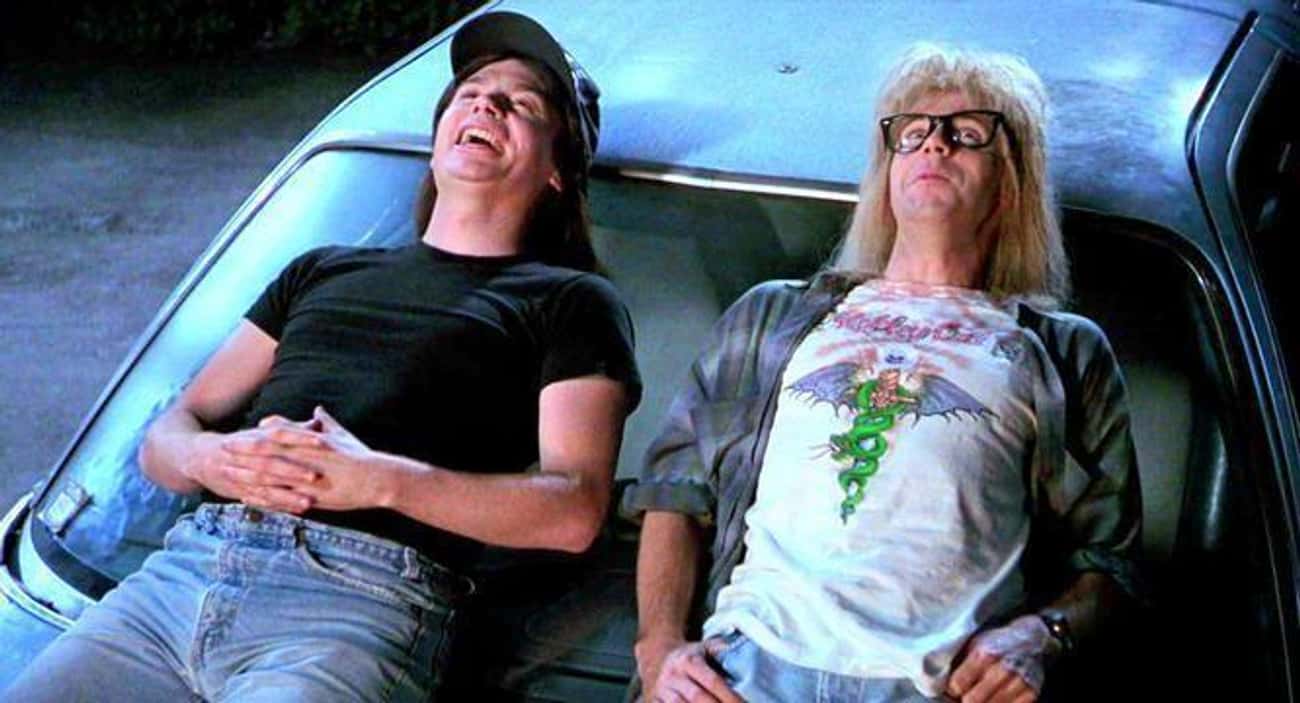 In ‘Wayne’s World,’ Wayne And Garth Hang Out By the Airport And Open Up A Bit