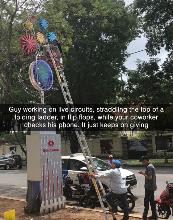 15 Workplace Safety Violations Involving Ladders (Or Lack Thereof) That