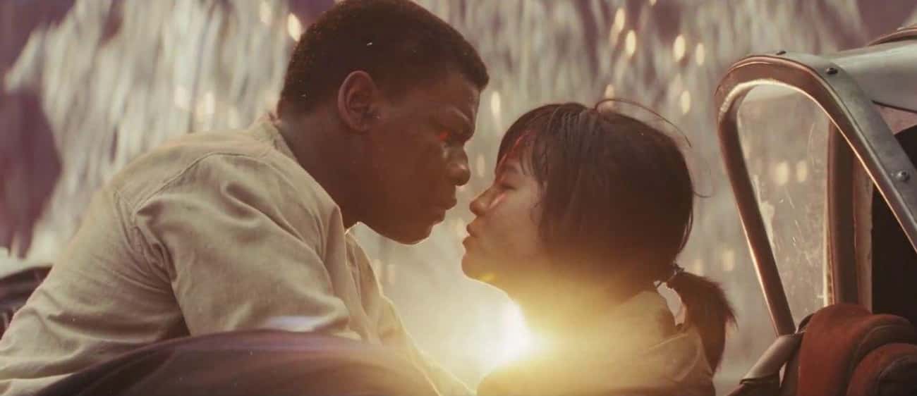 Rose Crashes Into Finn And They Kiss