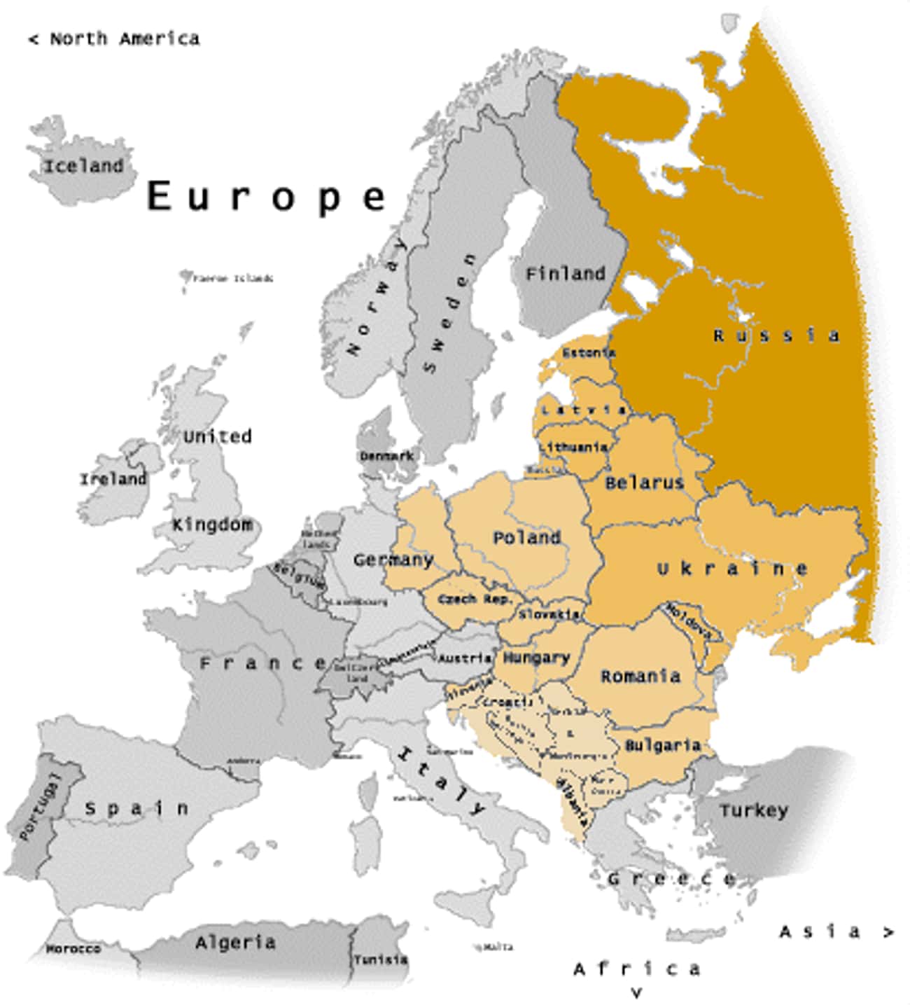 Какие государства расположены в европе. Карта Восточной Европы со странами. Восточная Европа. Европа и Восточная Европа. Центрально-Восточная Европа страны.
