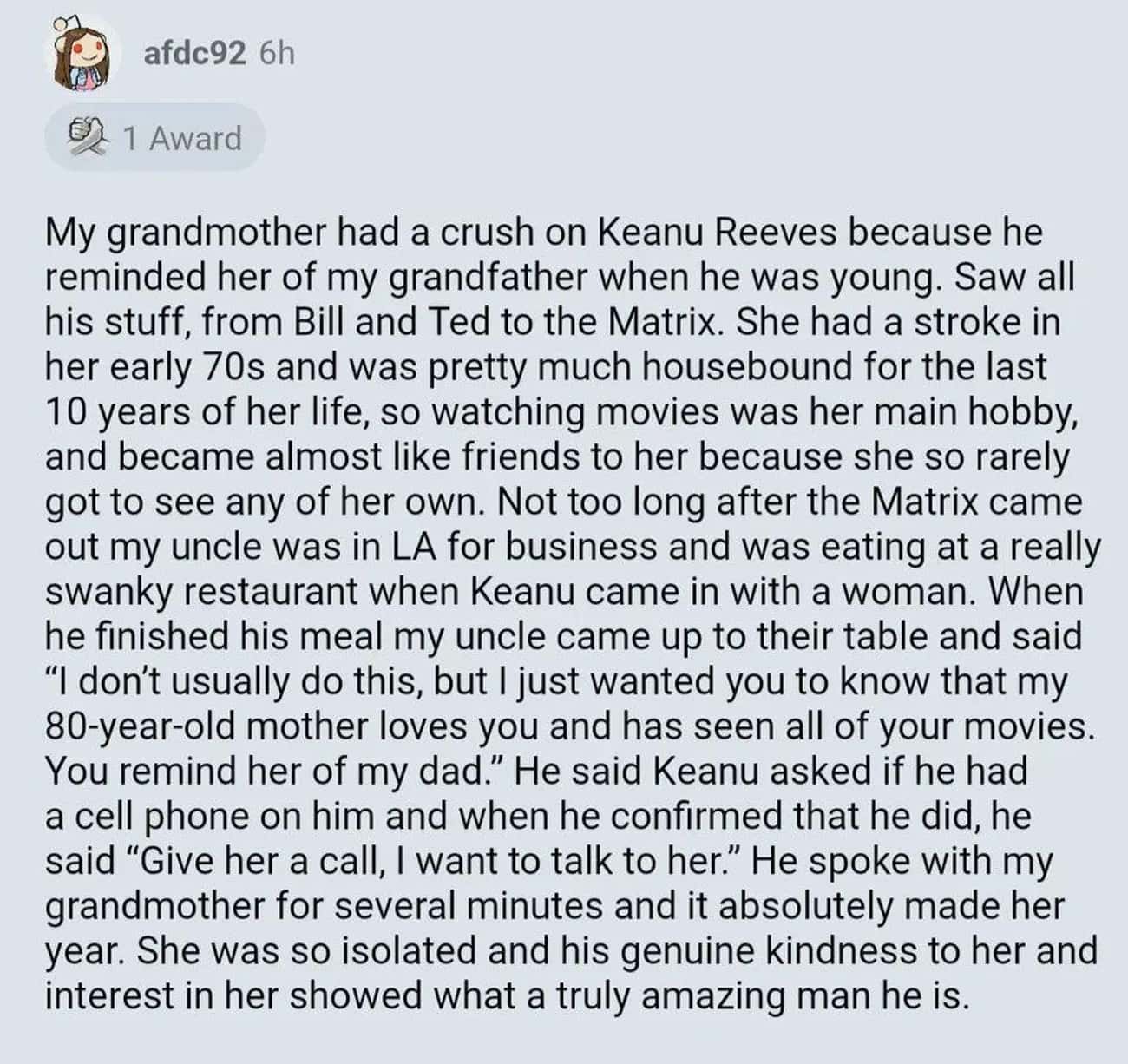 A Kind Act That Keanu Reeves Did For A Devoted Fan