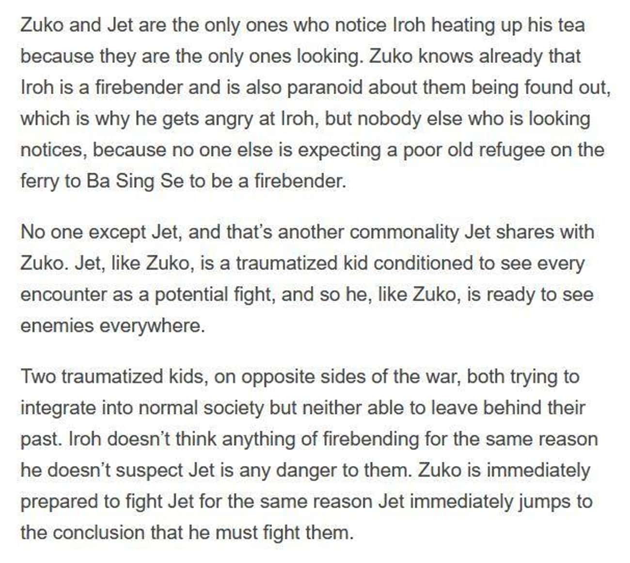 Zuko And Jet's Similarities