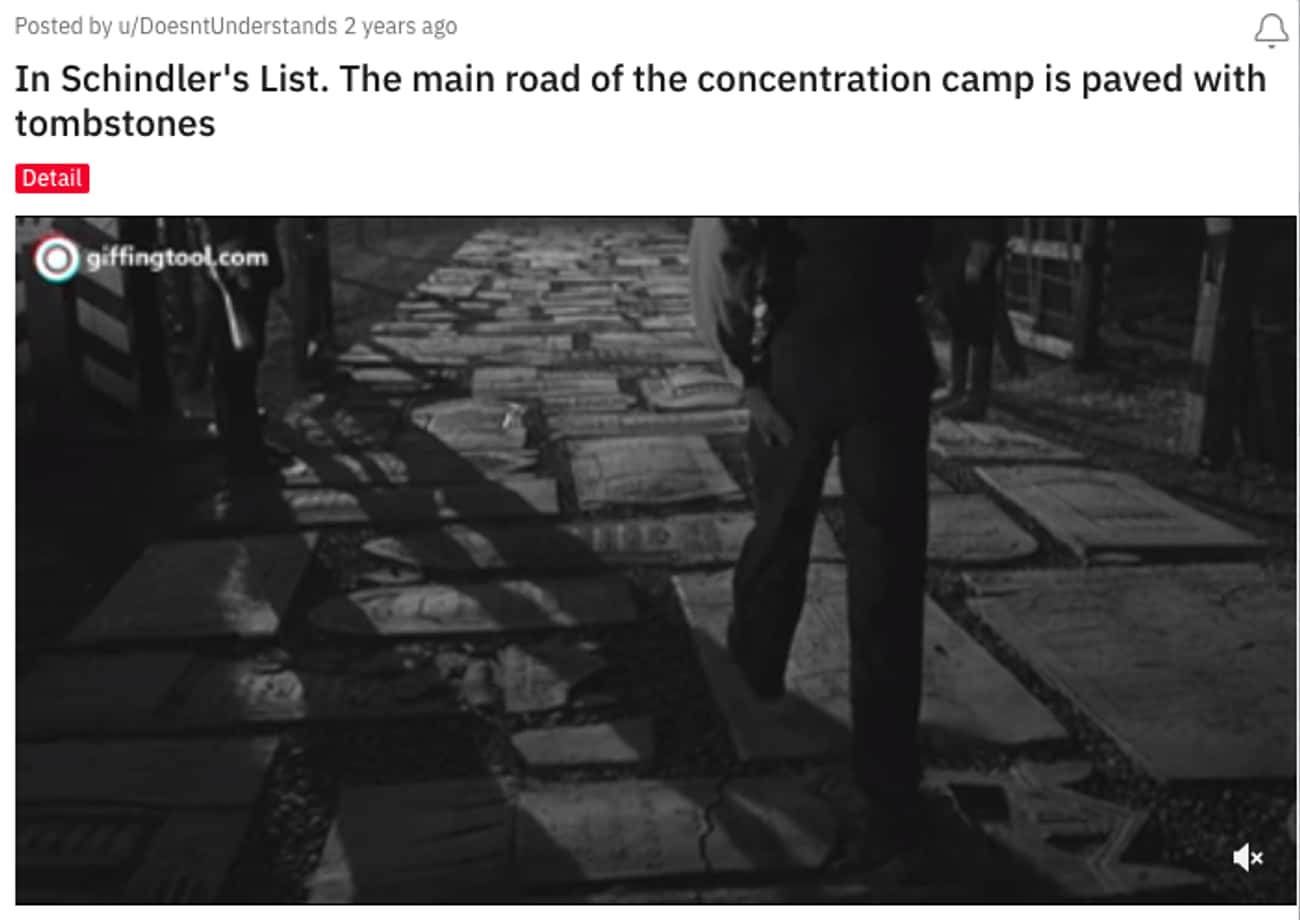 Paved With Tombstones In 'Schindler's List'