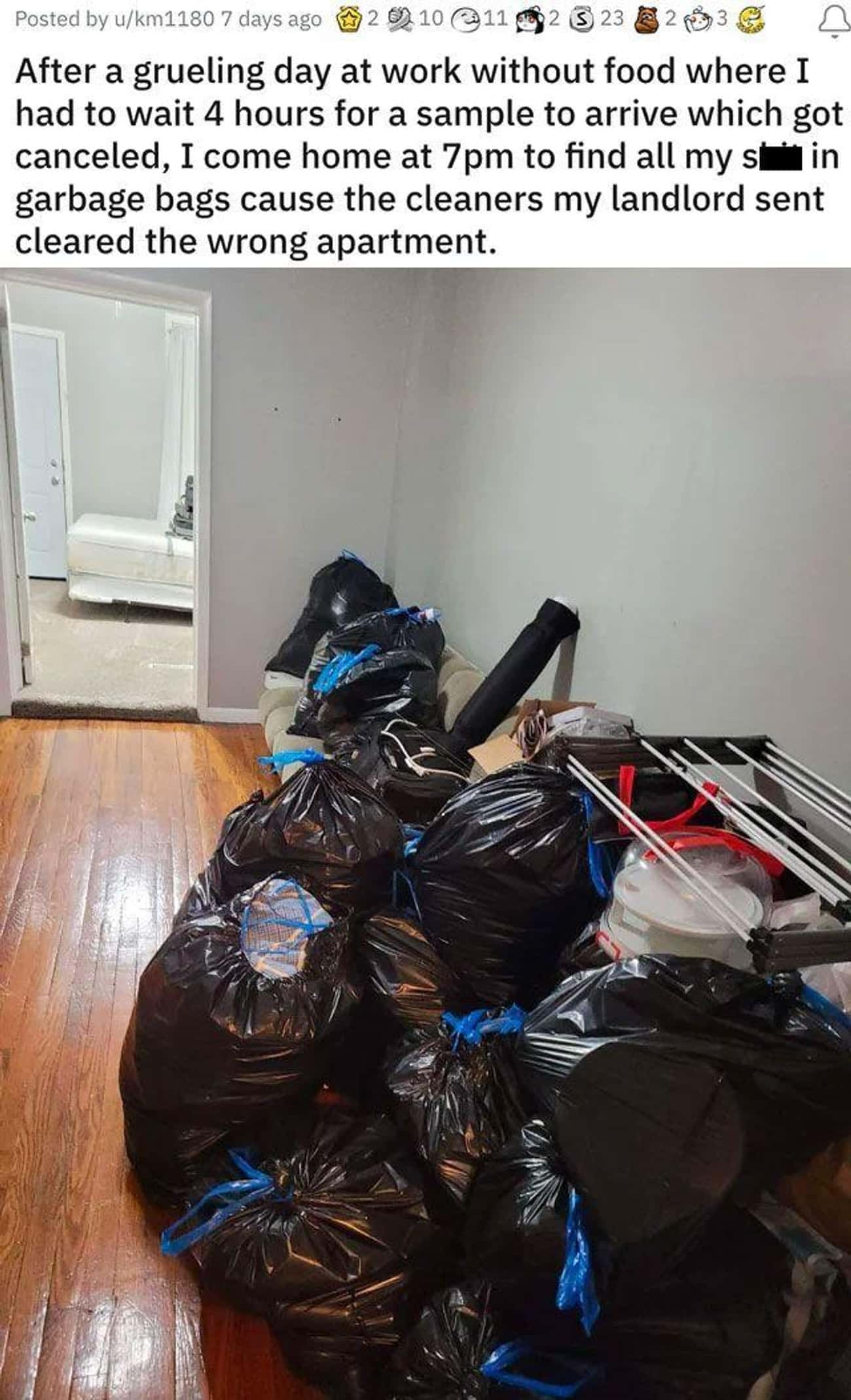 Landlord Sent The Cleaners To The Wrong Apartment