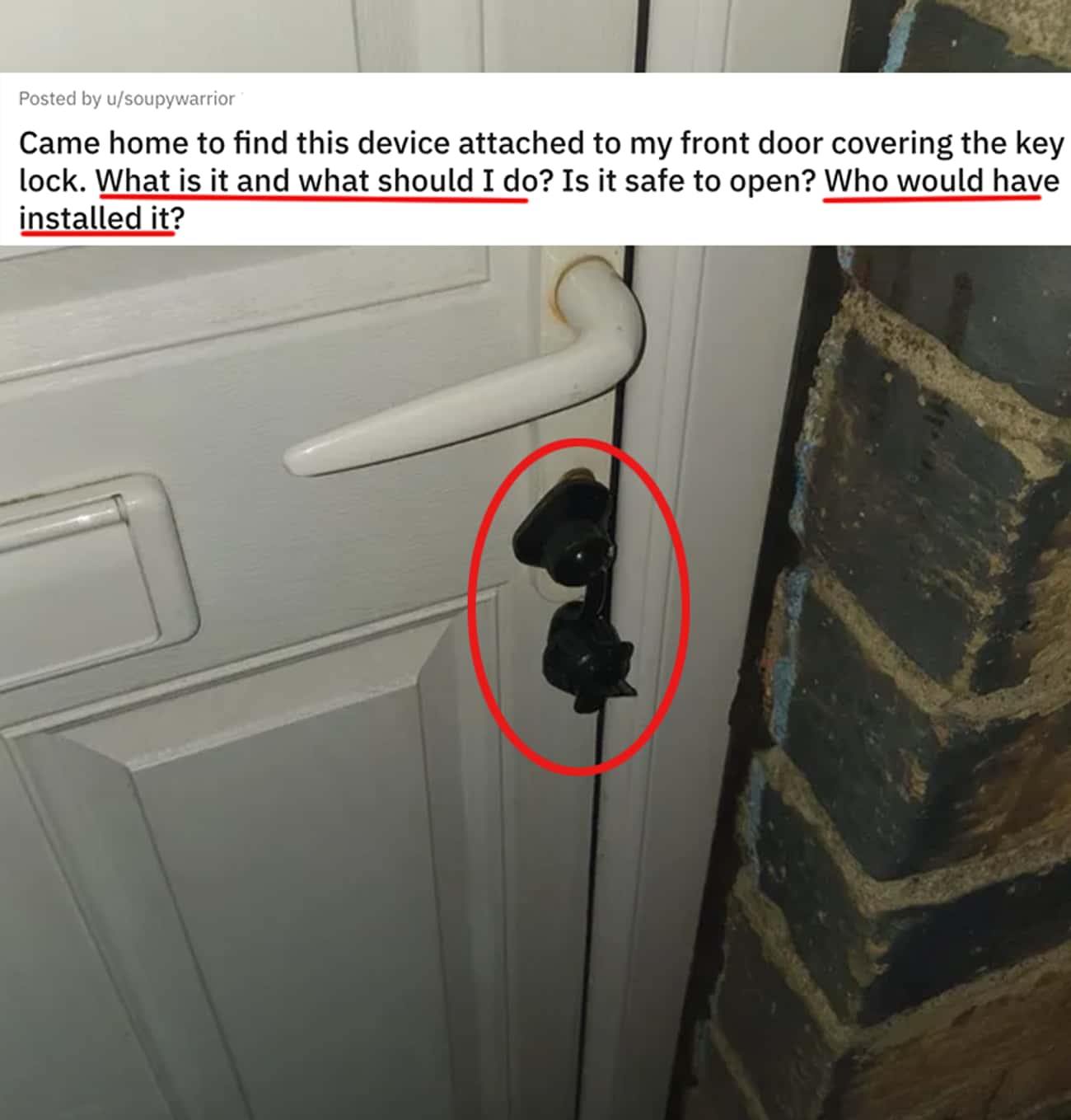 'I Came Home To Find This Device On My Front Door. What Is It And What Should I Do?'