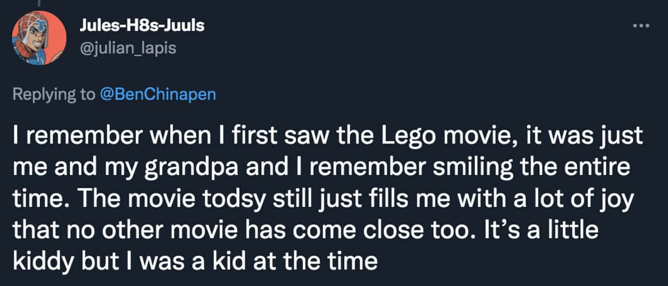 Smiling With Grandpa All The Way Through 'The LEGO Movie'