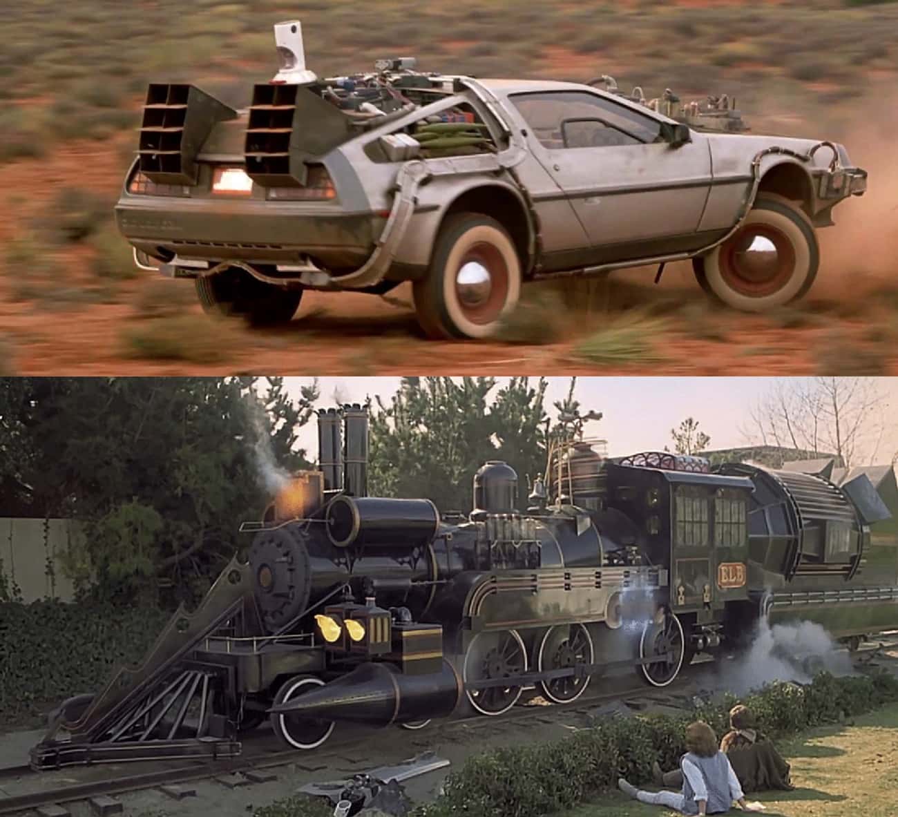 Doc's Time Machine Train In 'Back To The Future Part III' Also Has White Wall Tires