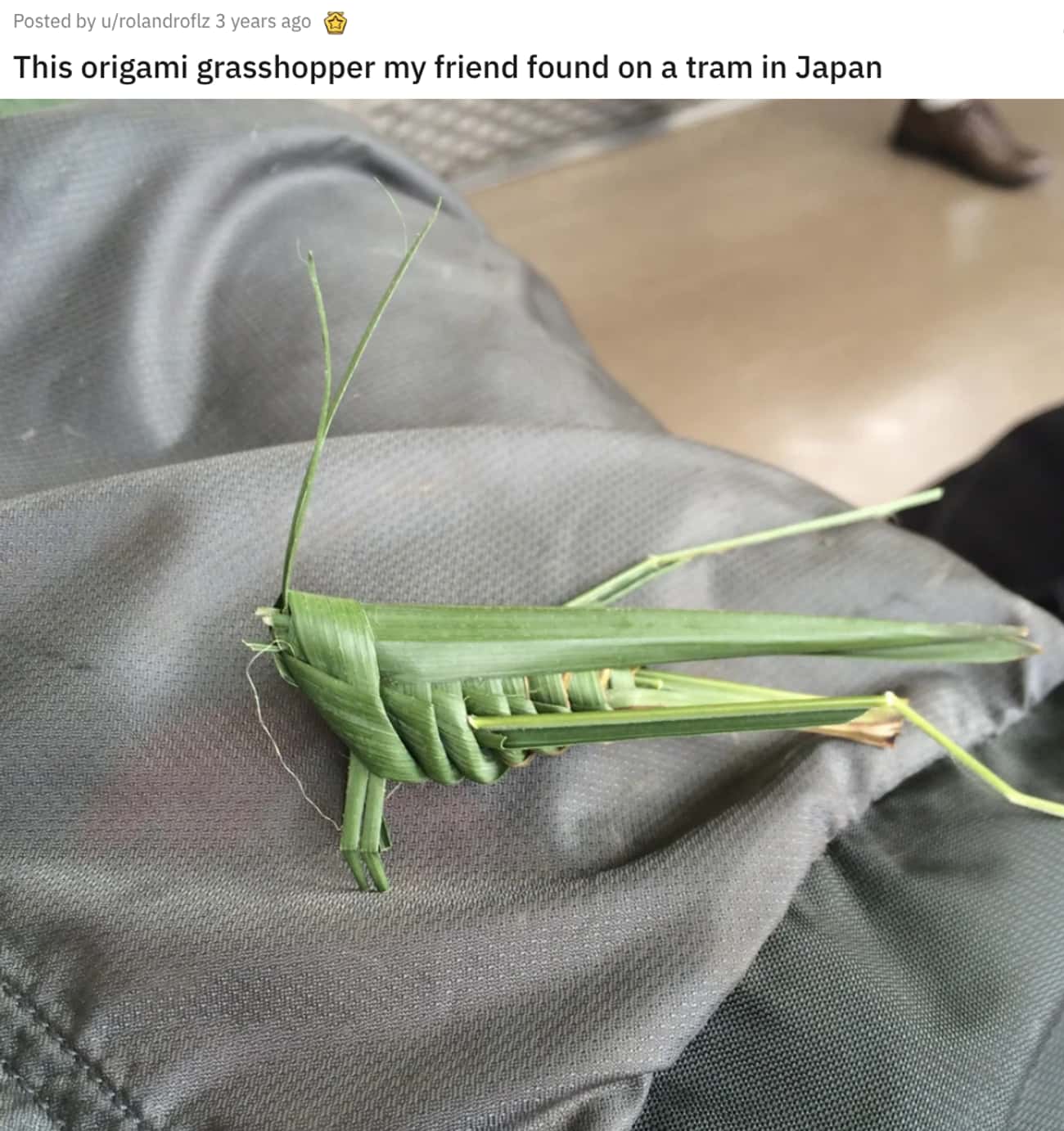 Origami Grass Grasshopper