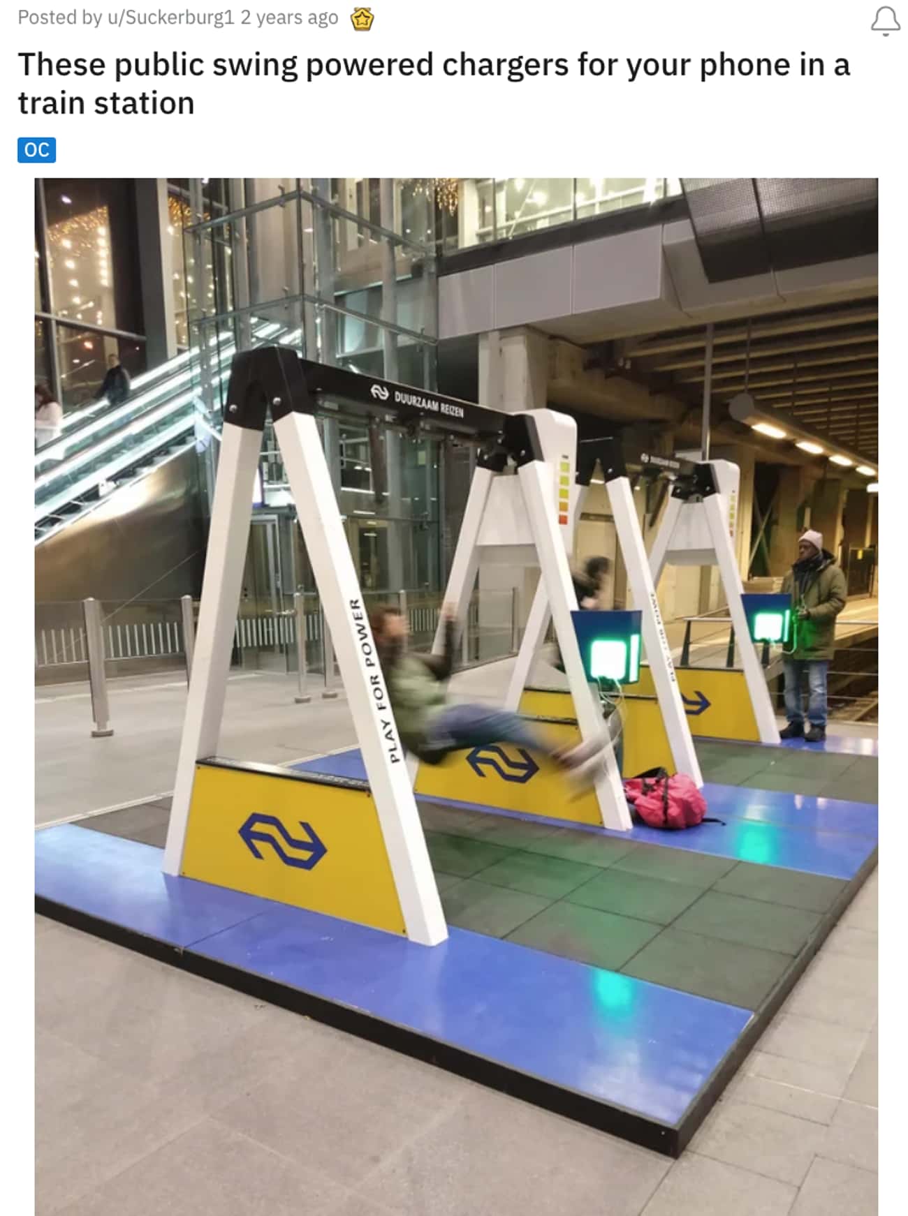 Public Swing-Powered Chargers