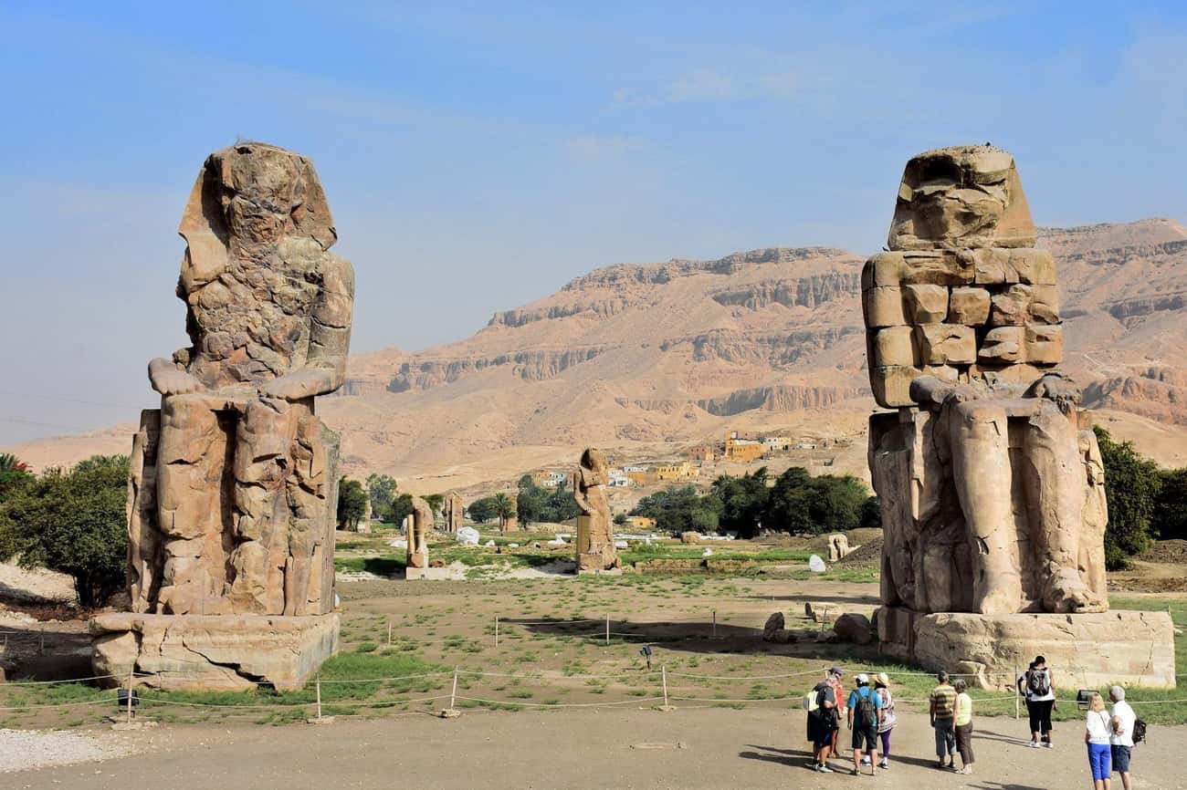 The ‘Talking’ Colossi Of Memnon Are Still Covered With Graffiti From Ancient Tourists