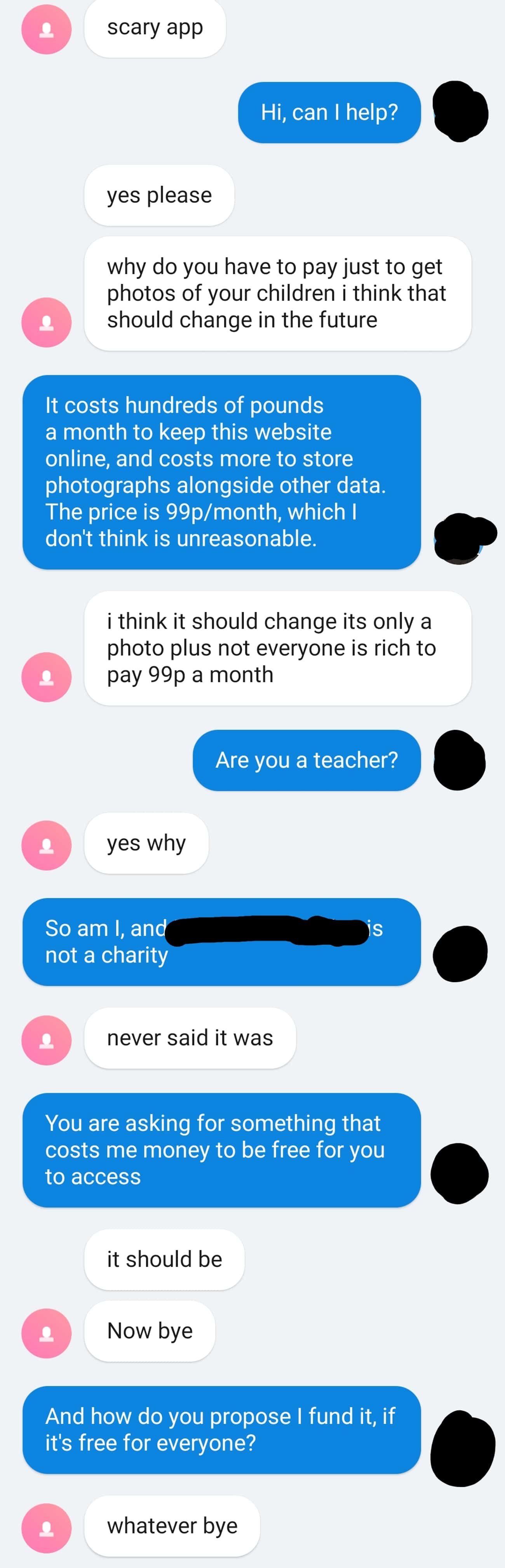 Wanting A Free App Upgrade Instead Of Paying Less Than Two Dollars For It Because You're A Teacher (Even Though The App Creator Is A Teacher As Well)