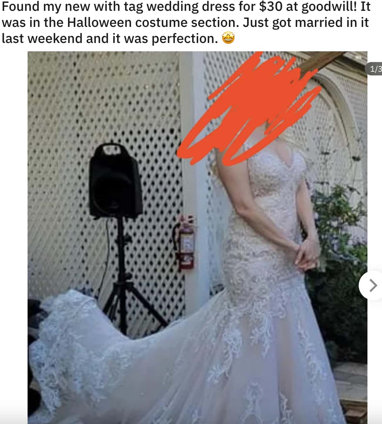 Thrifted Wedding Dress