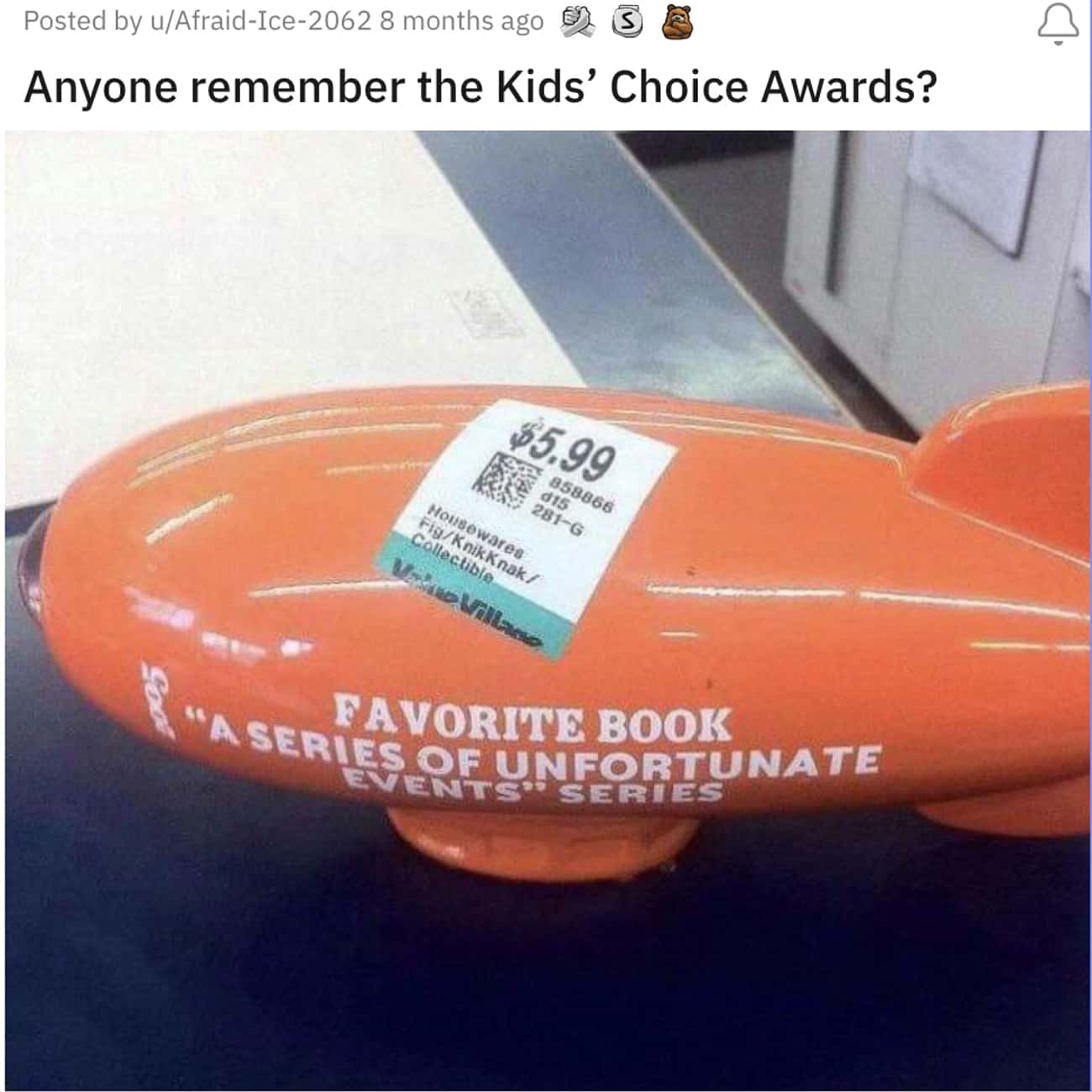 And The Kids Choice Award Goes To... Value Village?