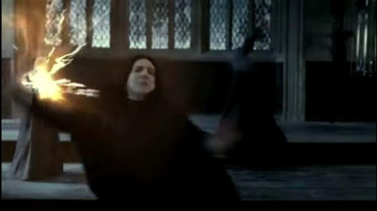 In ‘Harry Potter and the Deathly Hallows - Part 2,’ Snape Takes Out Death Eaters When He’s Supposed To Be Dueling With McGonagall And Redirects Her Spells