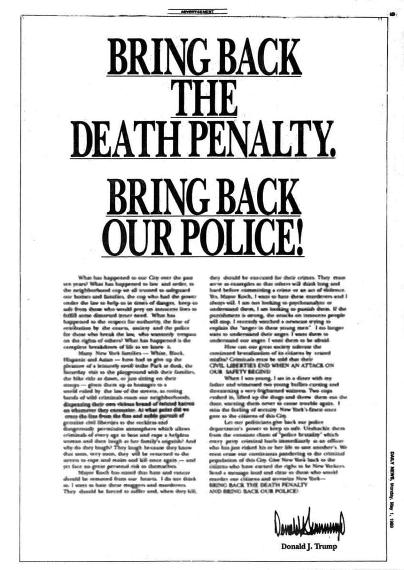 The Central Park Five Were Charged, 1989