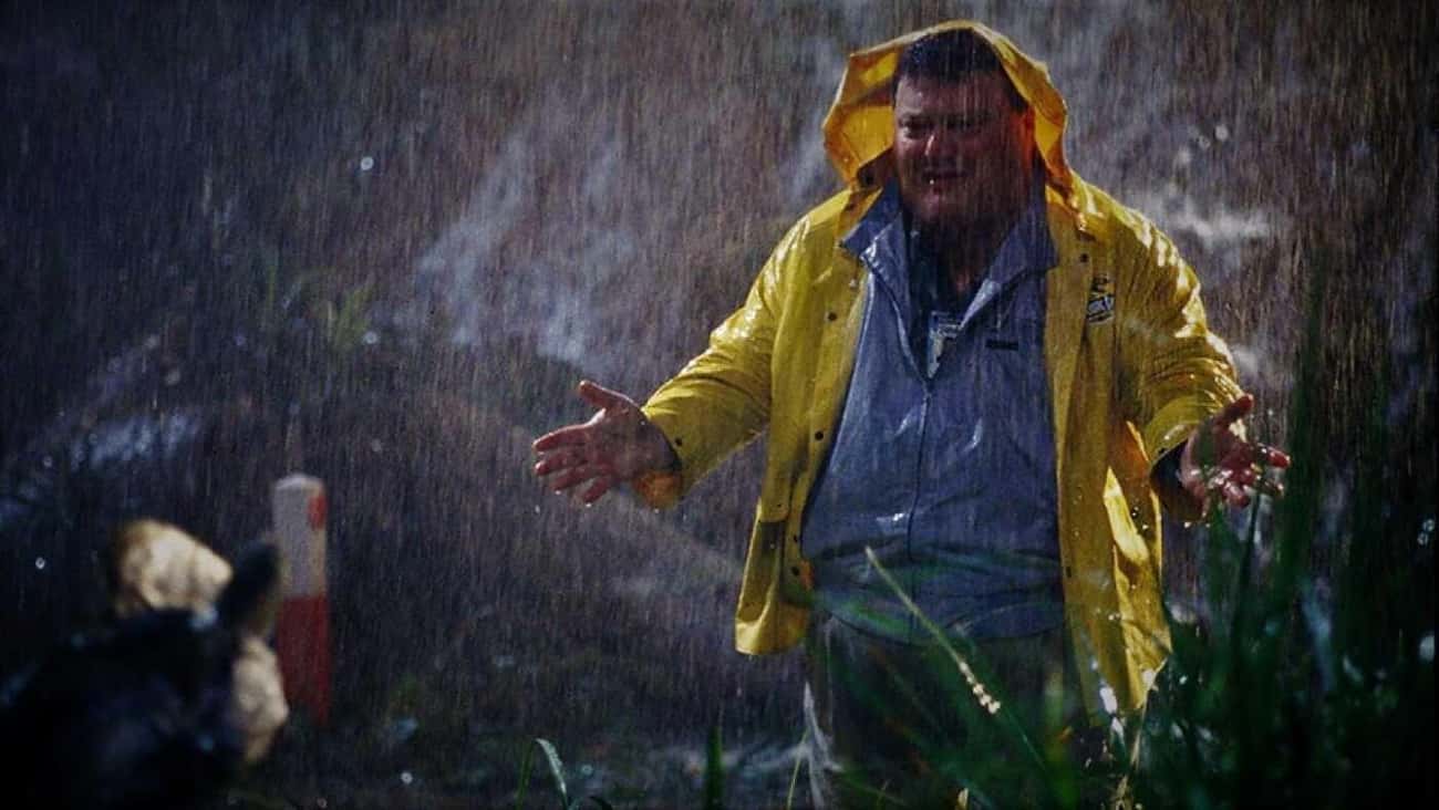 The Dilophosaurus Didn't Attack Nedry At First Because With His Hood On, He Roughly Looked Like A Potential Mate