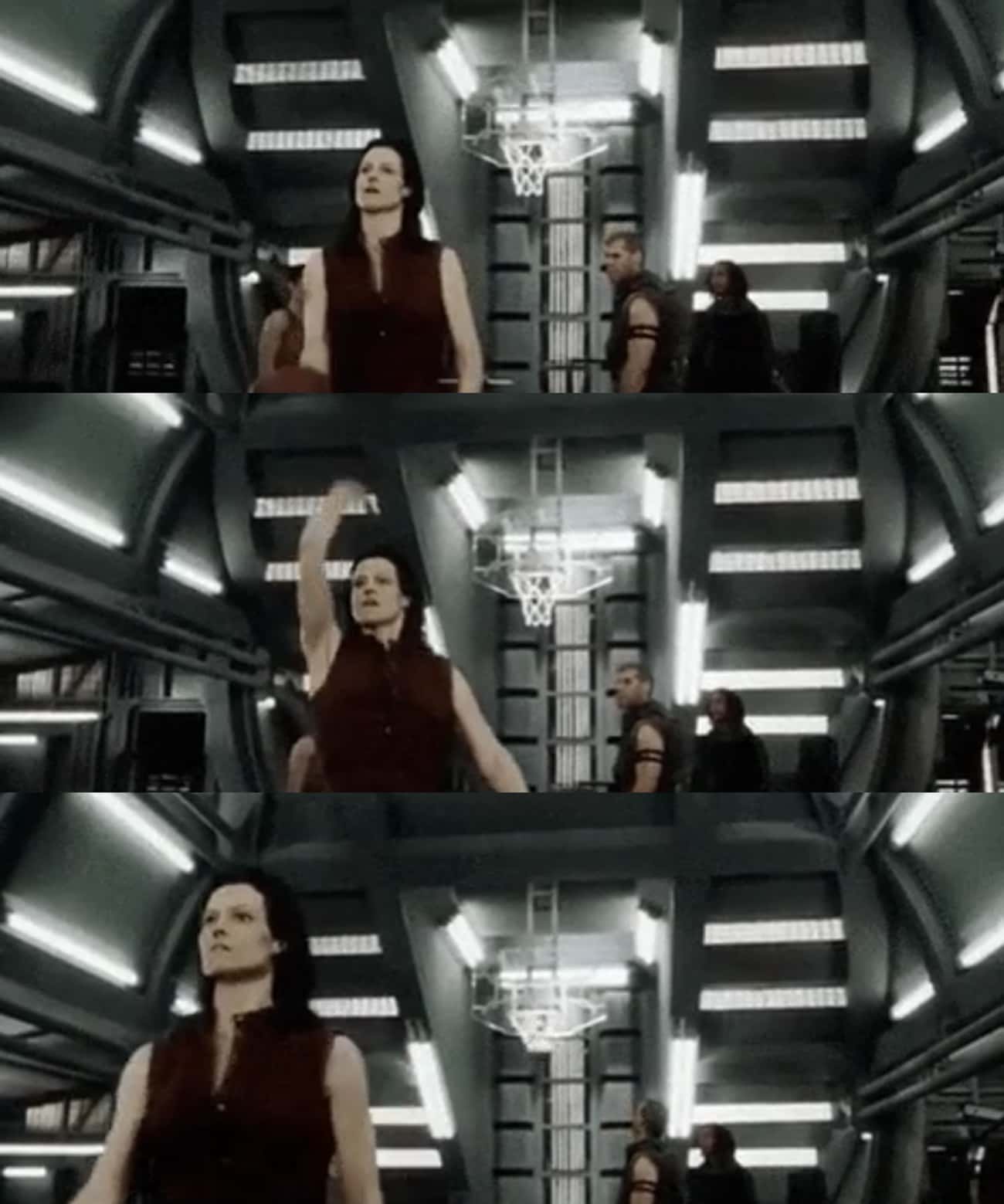 She Really Made That One-In-A-Million Basketball Shot For 'Alien Resurrection'